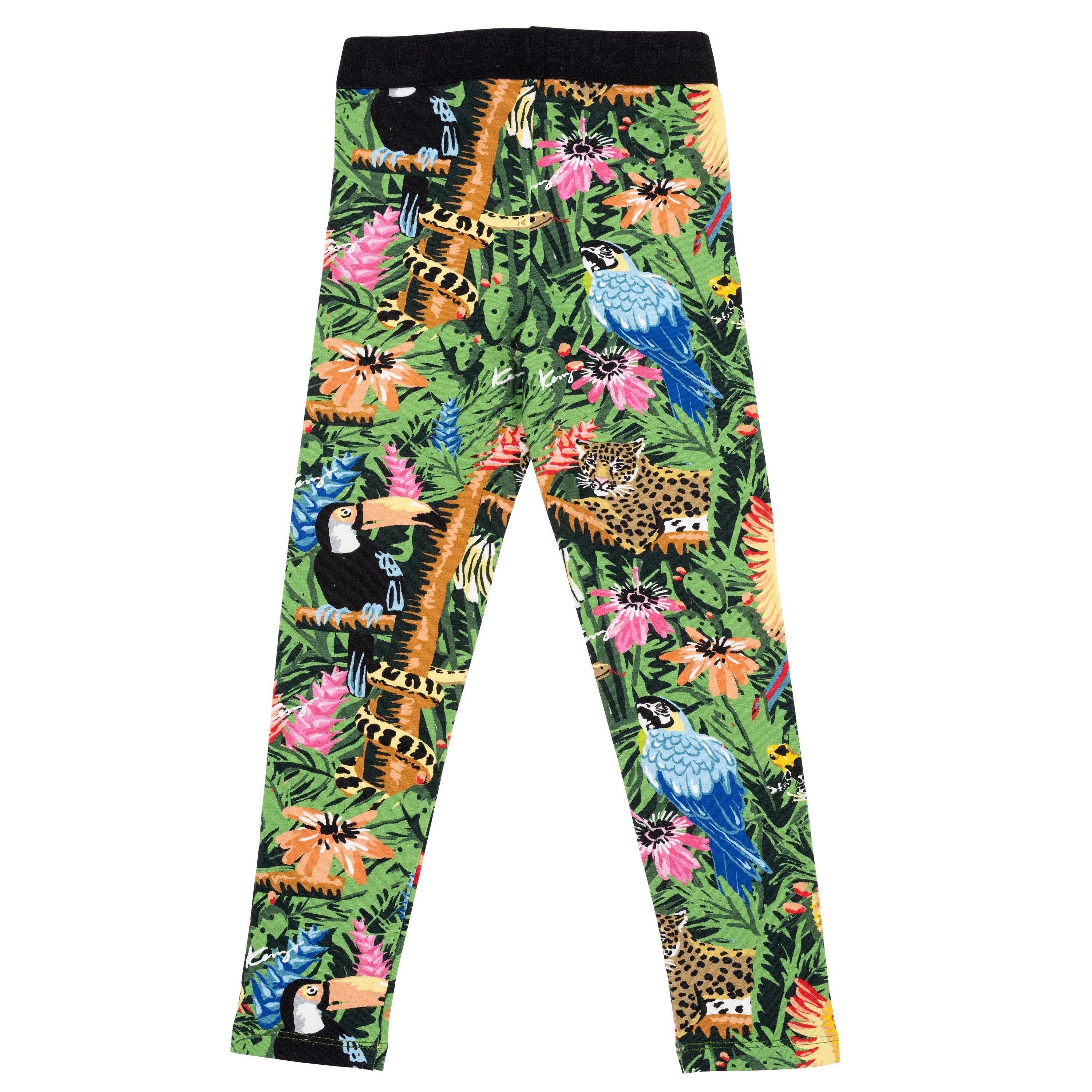 Dark Grey - Kenzo - Kids' Jungle Print Leggings - 2