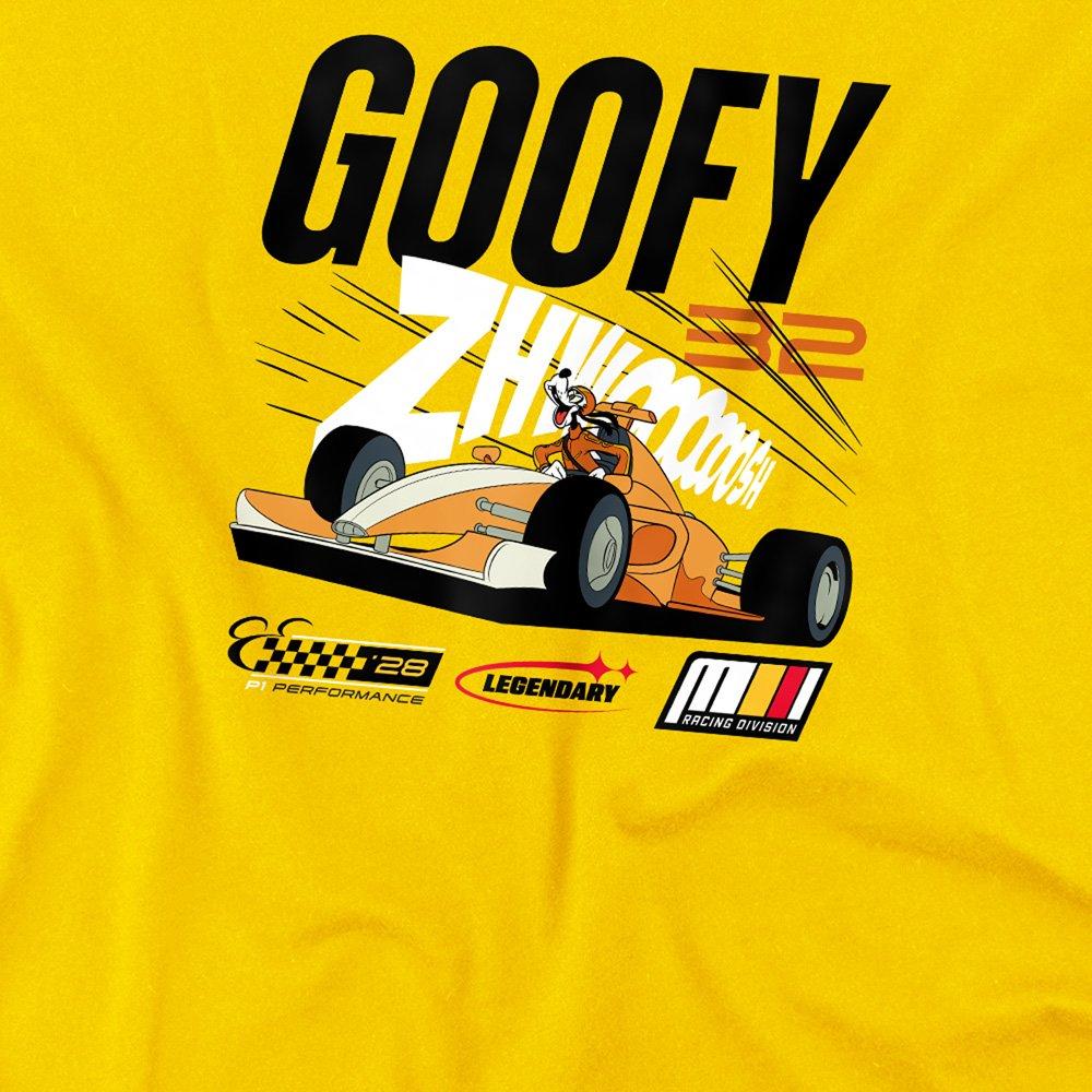 Yellow - Disney - Goofy Racing Car Kids T-Shirt Yellow - 2