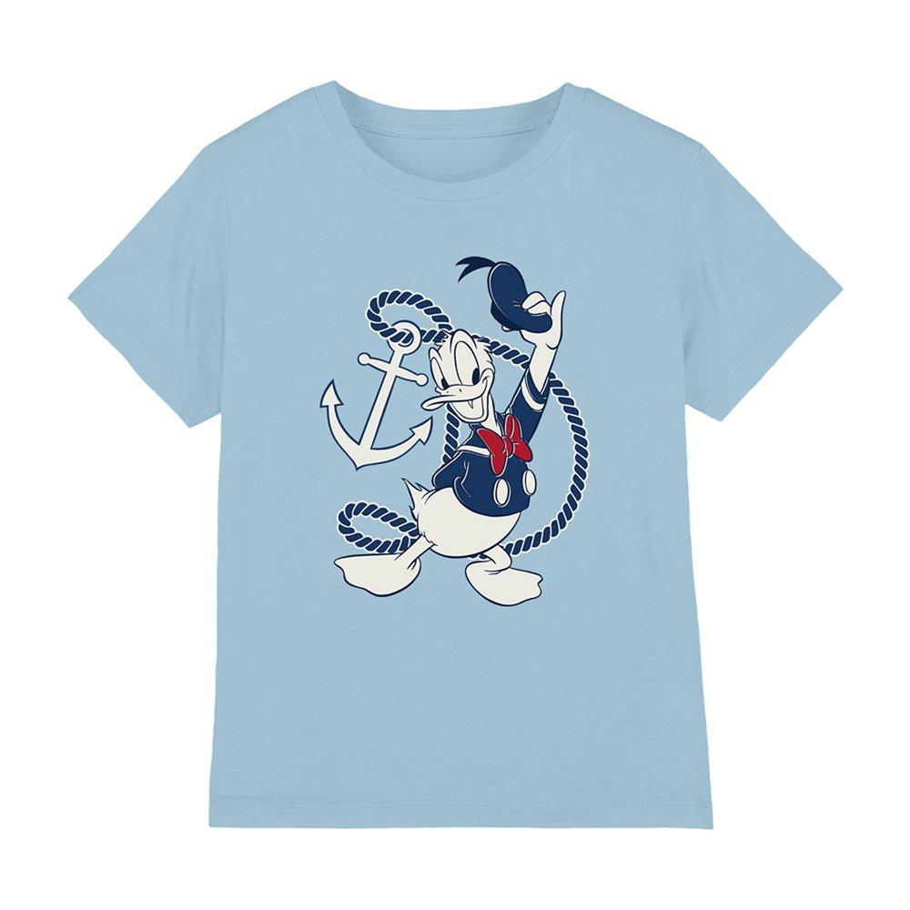 Light Blue - Disney - Donald Duck Vintage Anchor Kids T-Shirt Light Blu - 1