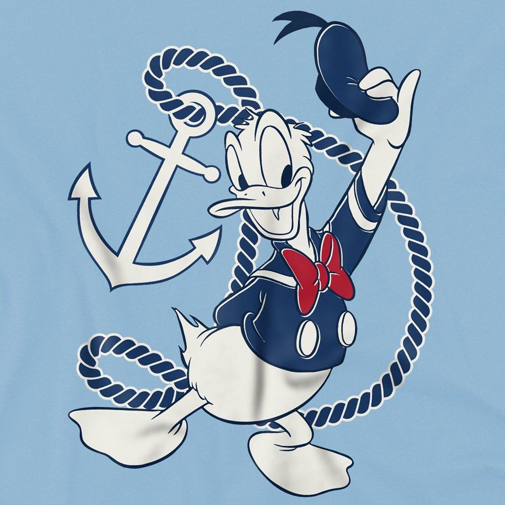 Light Blue - Disney - Donald Duck Vintage Anchor Kids T-Shirt Light Blu - 2