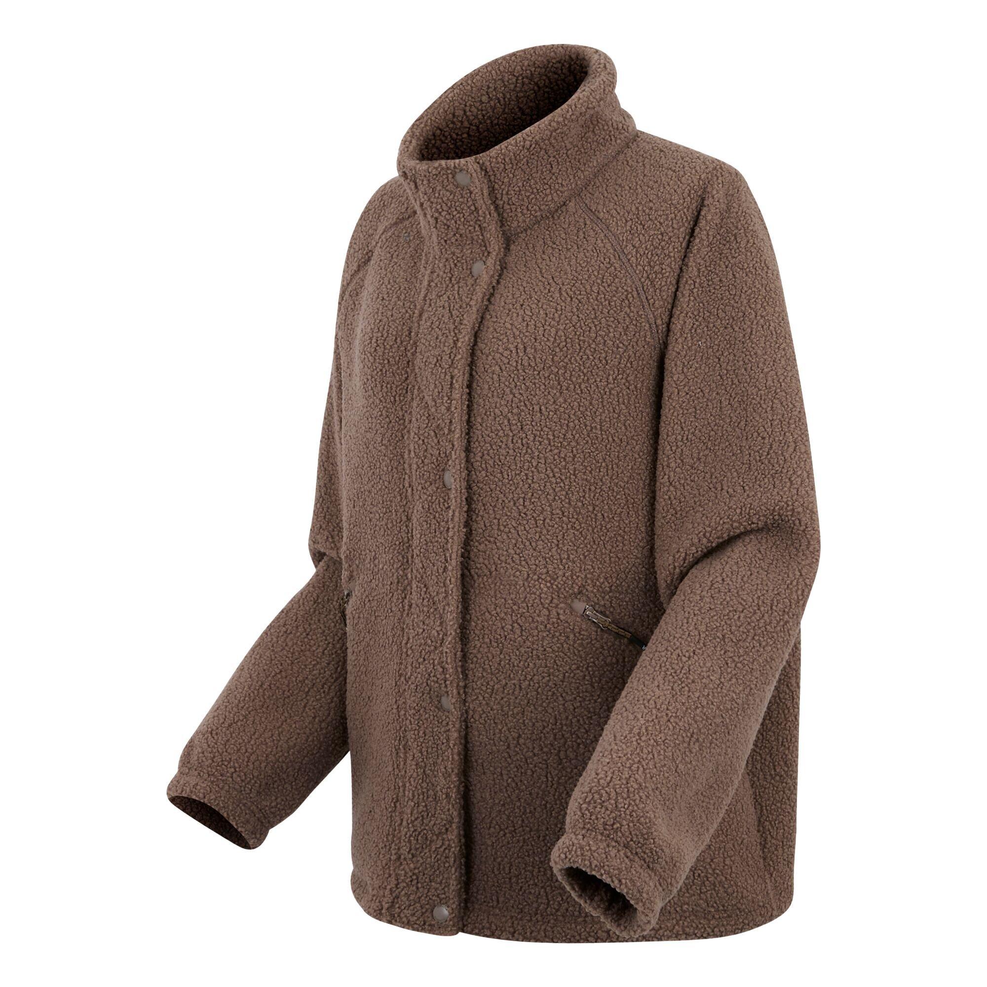 Brown - Regatta - Women's Emilica Borg Recycled Full Zip Fleece - 9