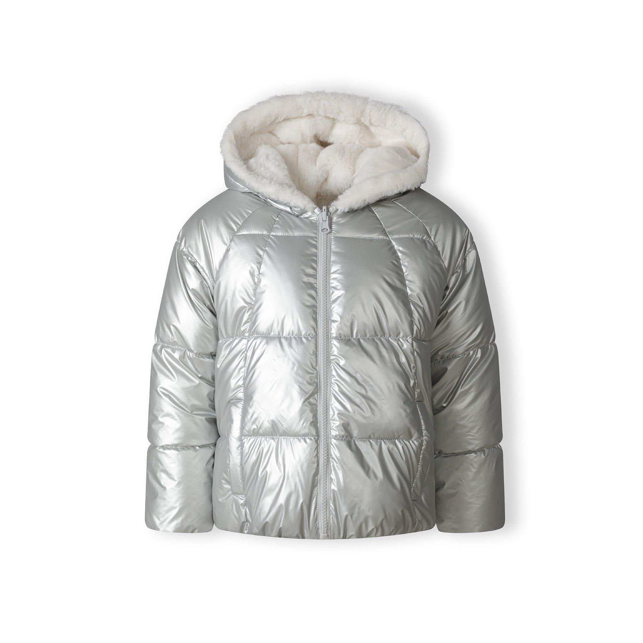 Silber - Minoti - Girls padded reversible jacket silver - 1