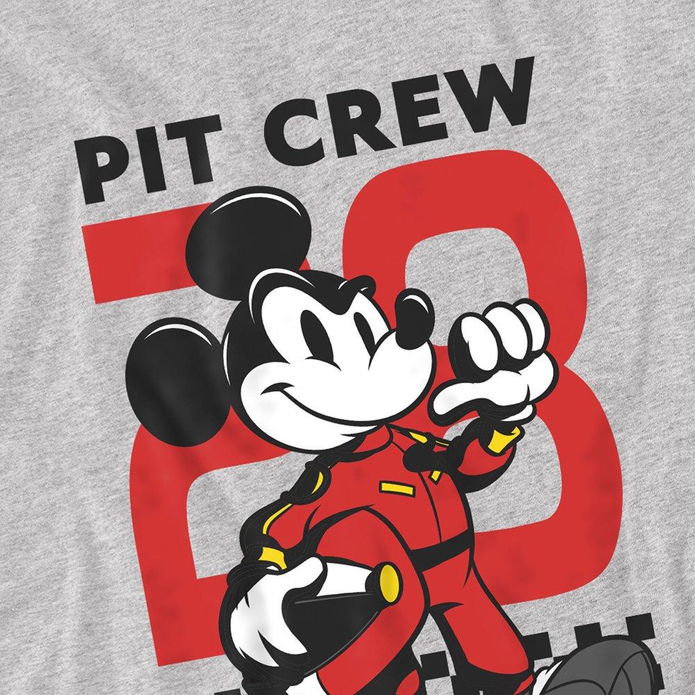 Light Grey - Disney - Mickey Mouse Pit Crew Kids T-Shirt Athletic Heath - 2