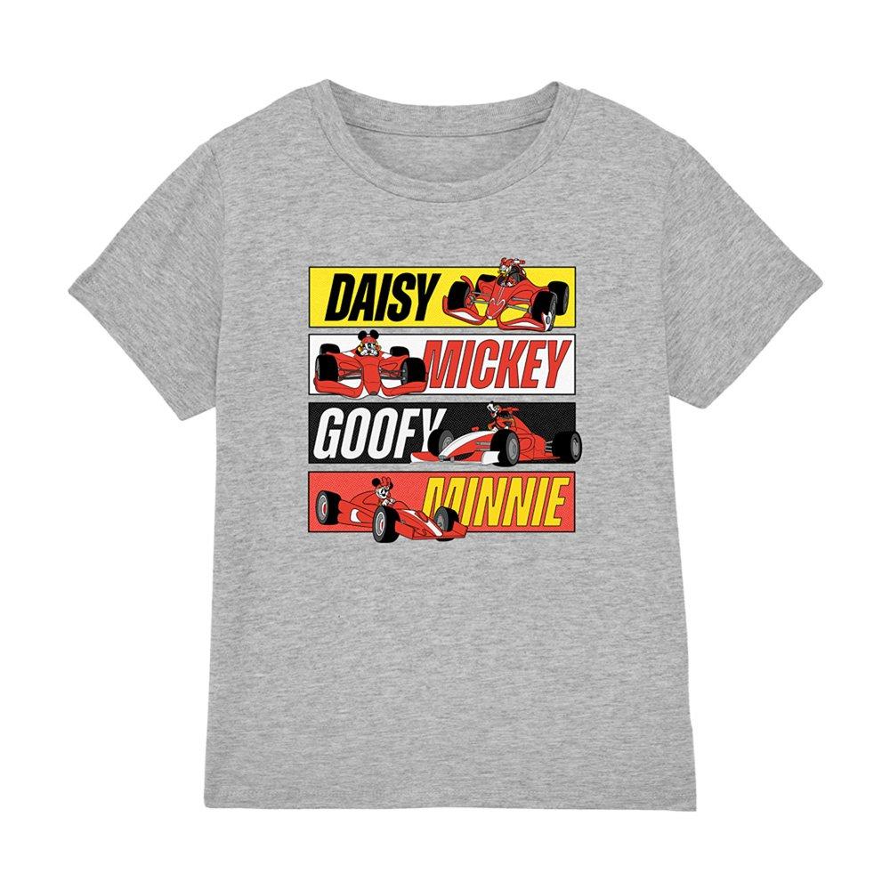Light Grey - Disney - Mickey And Friends Racing Boxes Kids T-Shirt Athl - 1