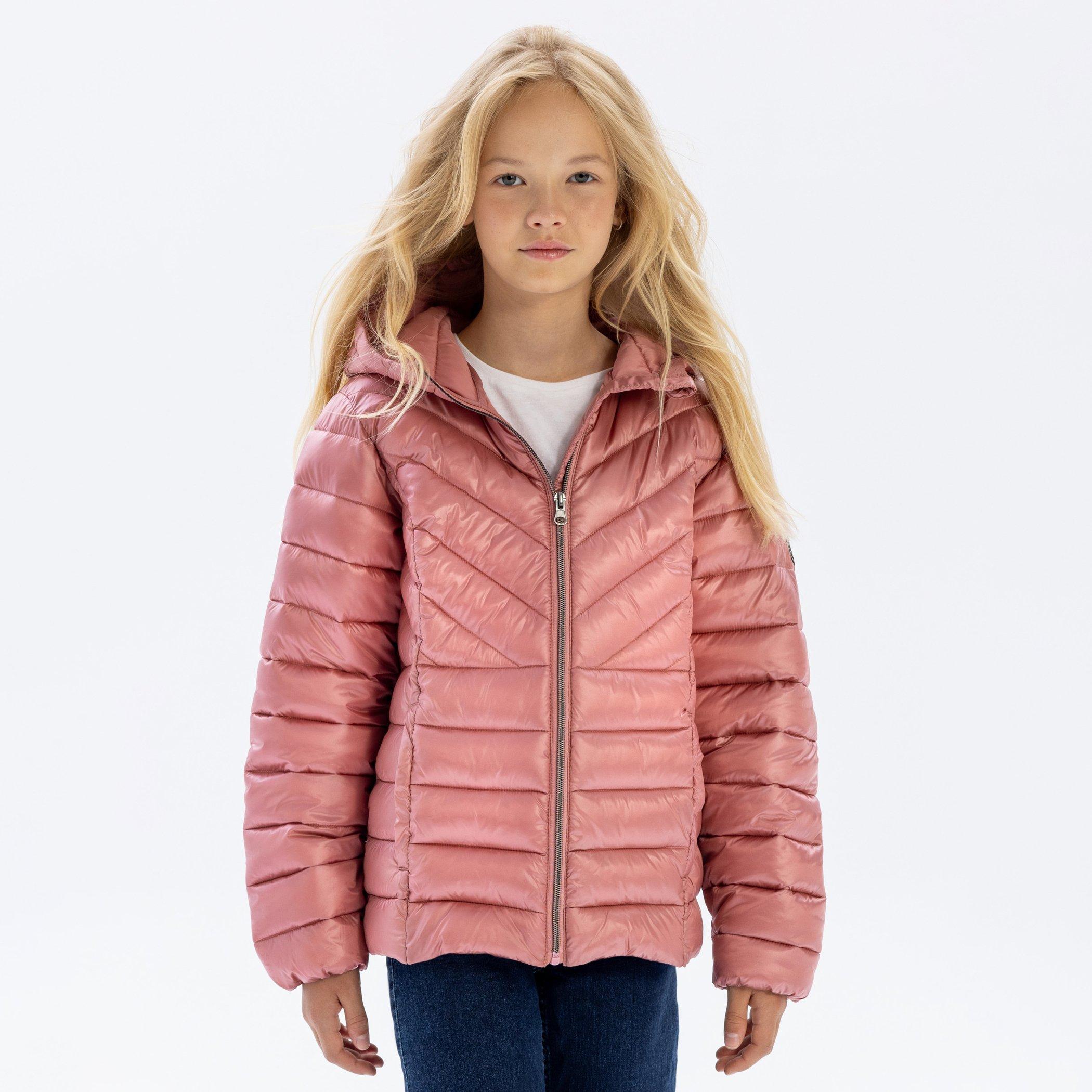Cuivre - Minoti - Girls quilted hooded jacket with zip fastening copper - 2