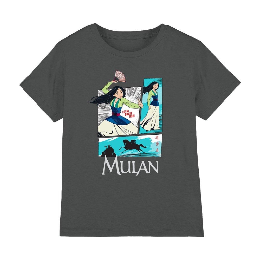 Charcoal - Disney - Mulan Action Panels T-Shirt Charcoal - 1
