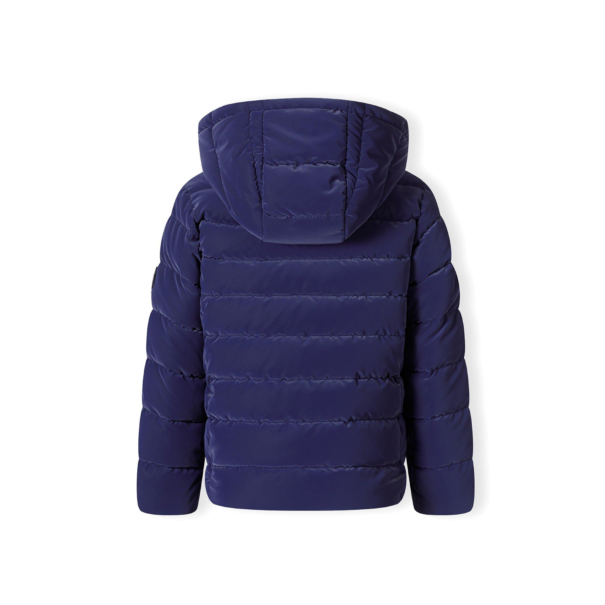 Marineblauw - Minoti - Girls padded jacket velvet feel navy - 3