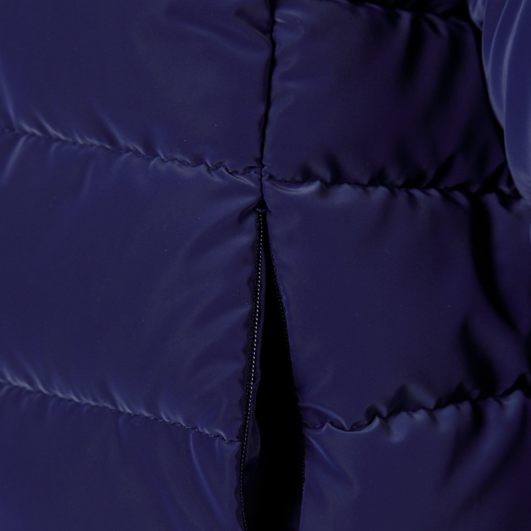 Marineblauw - Minoti - Girls padded jacket velvet feel navy - 6