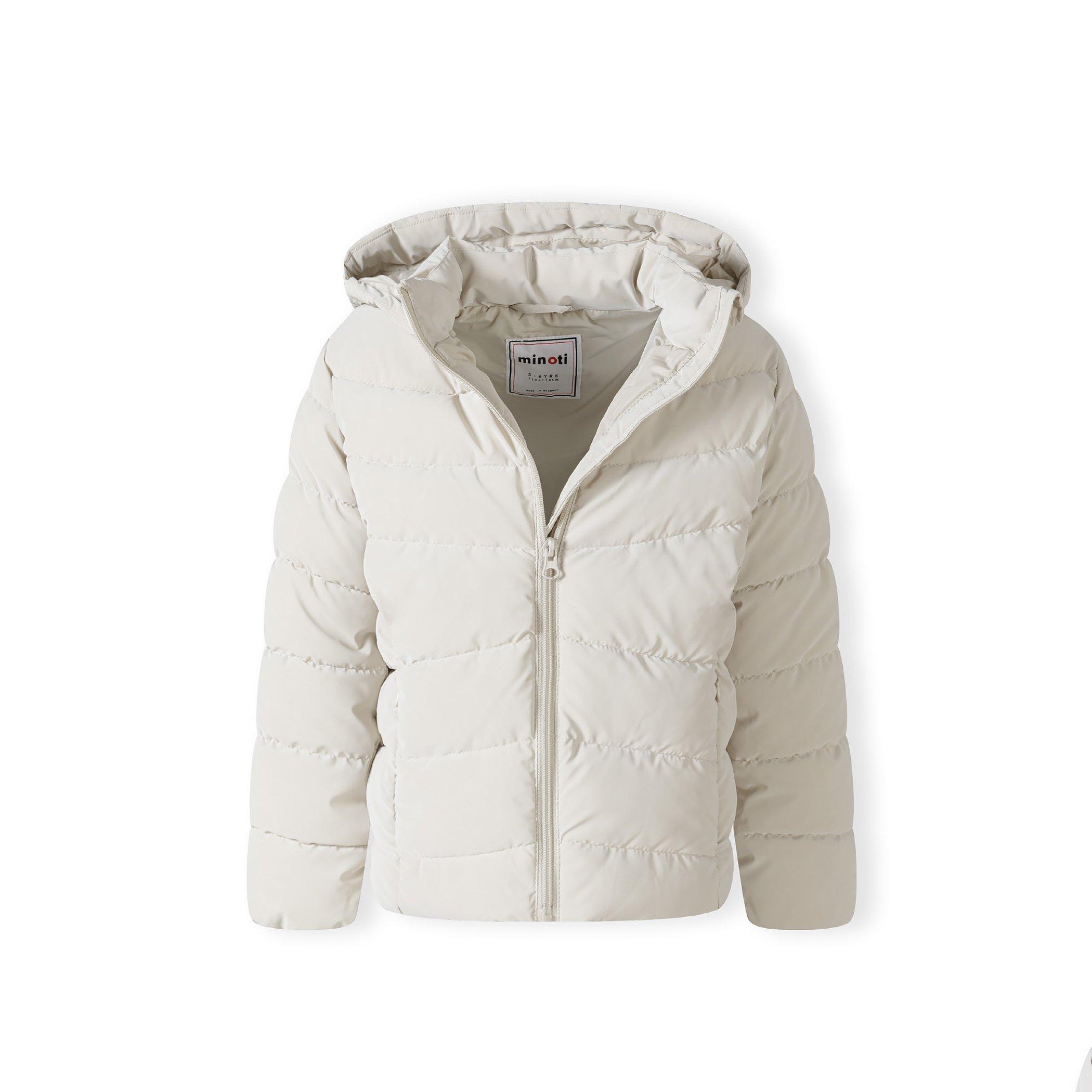 Stone - Minoti - Girls padded jacket velvet feel grey - 4