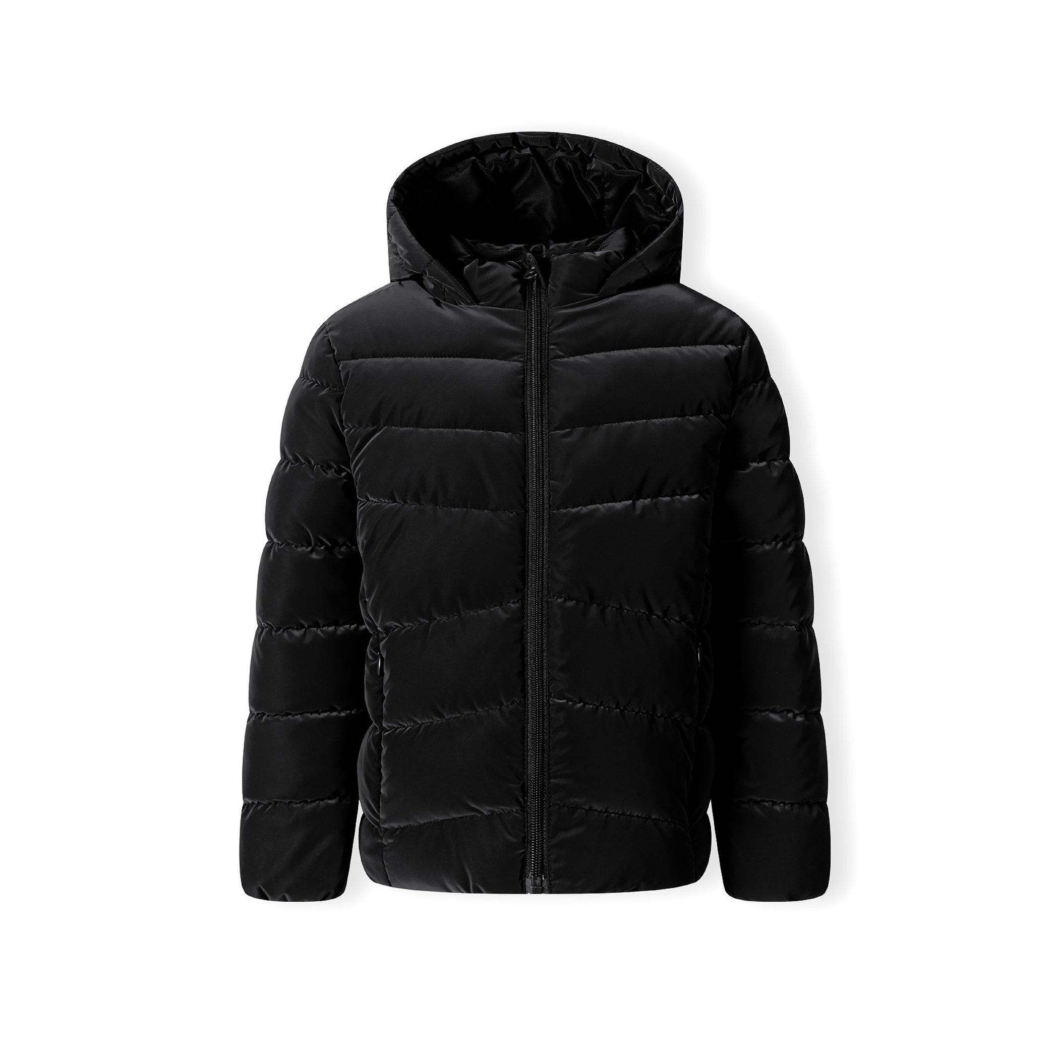 Black - Minoti - Girls padded jacket velvet feel black - 1