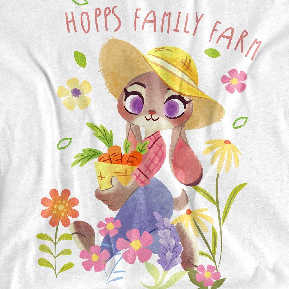 White - Disney - Zootopia Judy Hopps Flower Garden Rabbit Kids T-Sh - 2