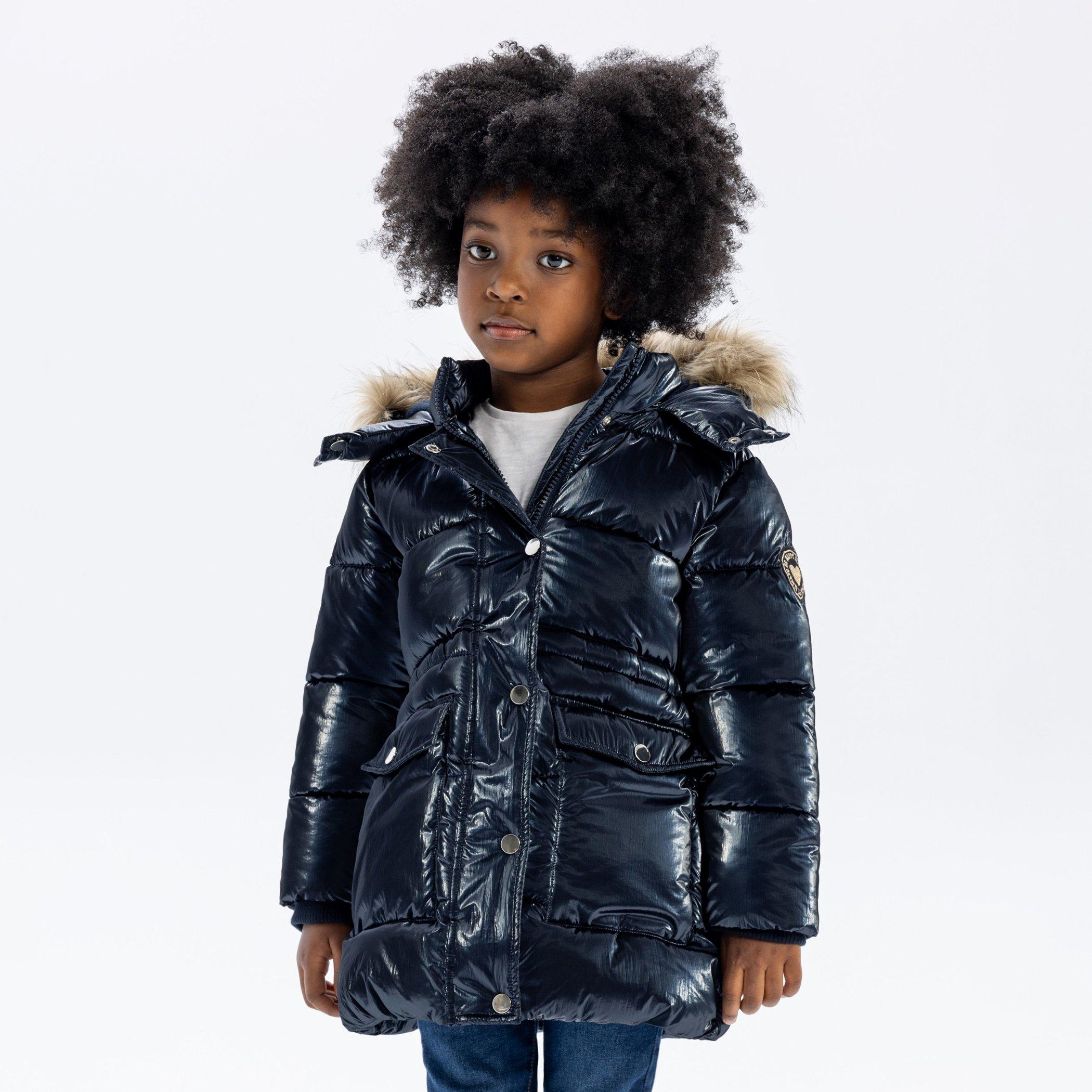 Lyle Q Zip Pulover Sn99 - Minoti - Girls midi length padded jacket metallic navy - 2