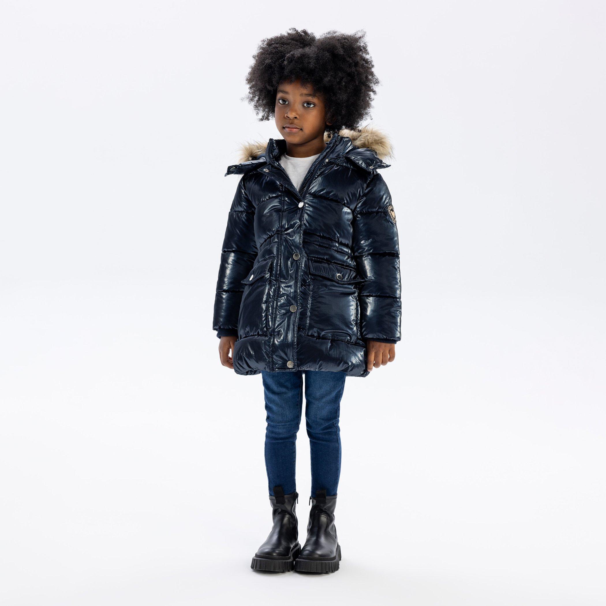 Lyle Q Zip Pulover Sn99 - Minoti - Girls midi length padded jacket metallic navy - 3