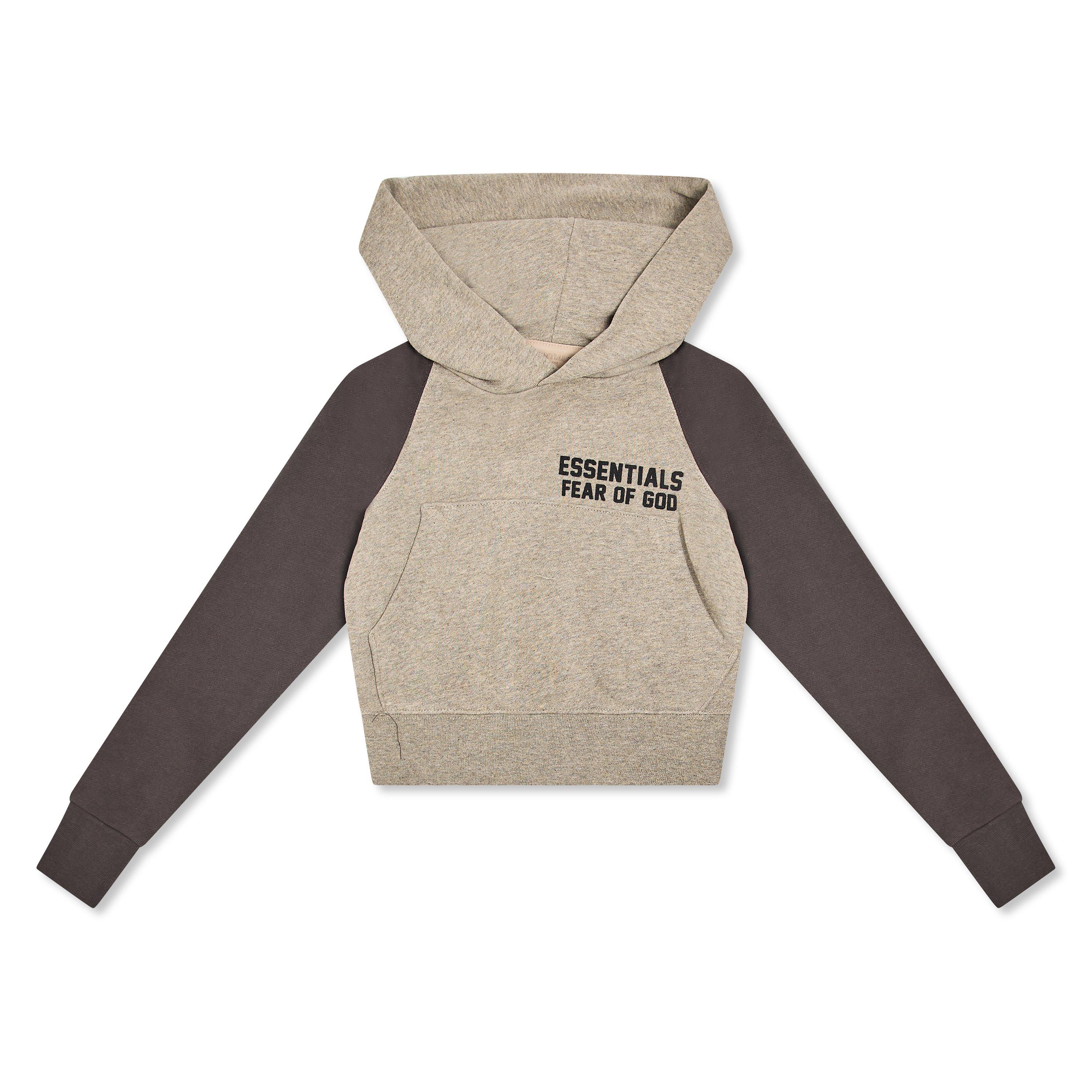 Dark Oatmeal - Fear Of God Essentials - Unisex Kids' Raglan Overhead Hoodie - 1