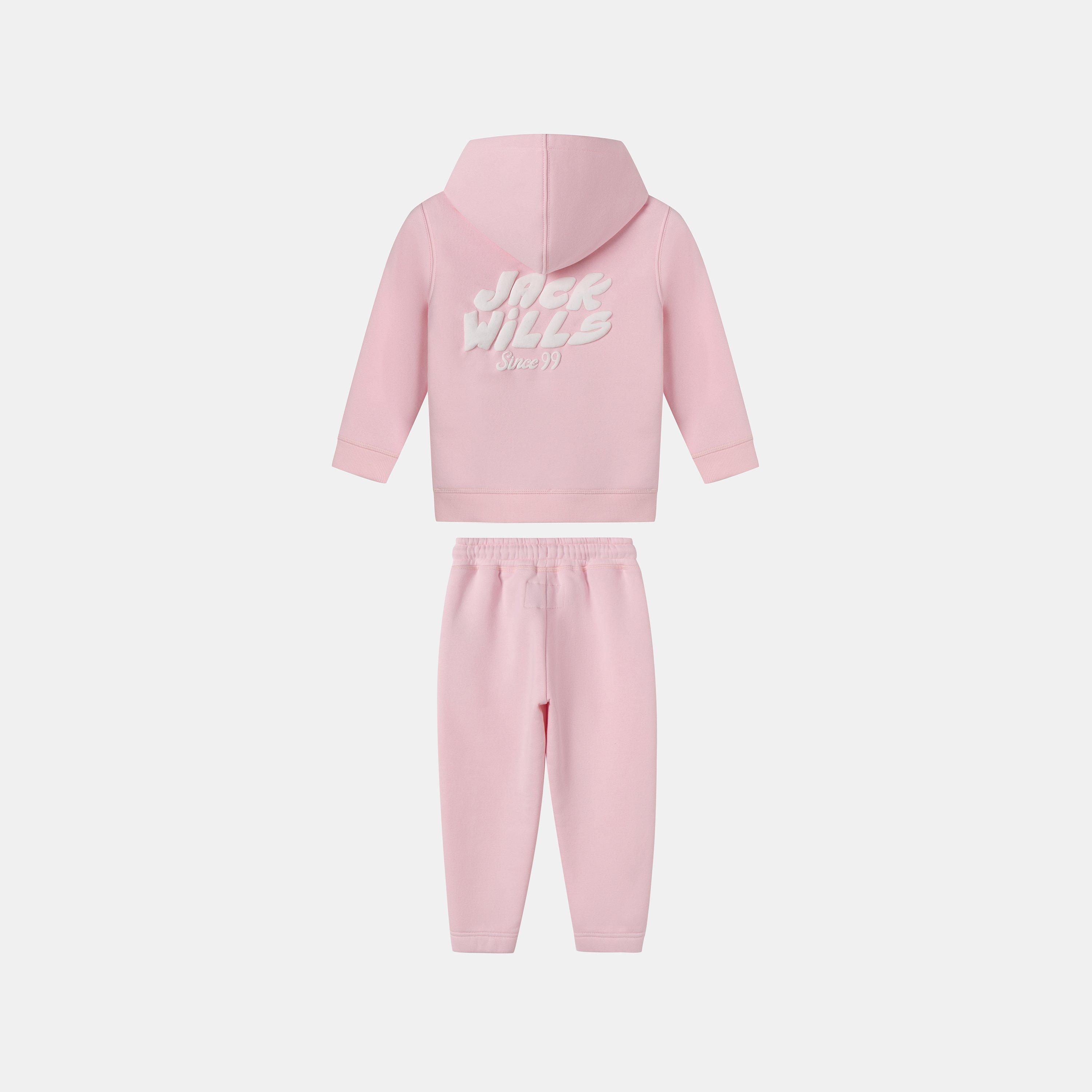 Roze/Wit - Jack Wills - JW  Hoodie & Jogger Set Infant - 2