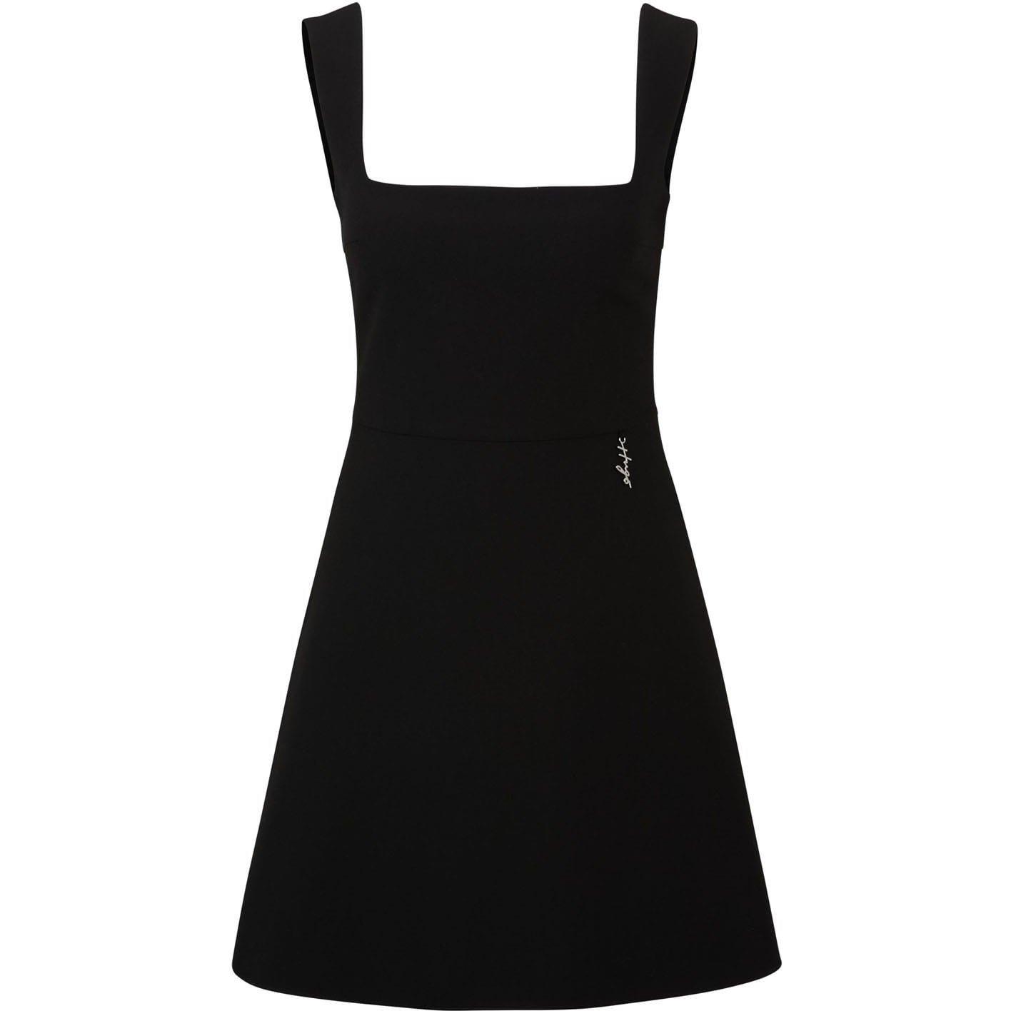 Black - Hugo - Kasanka Metallic Logo Mini Dress - 4
