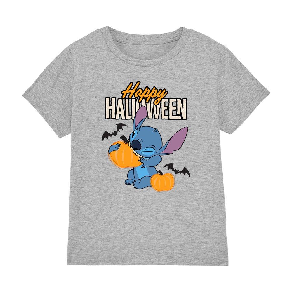 Light Grey - Disney - Lilo & Stitch Happy Halloween Kids T-Shirt Light G - 1