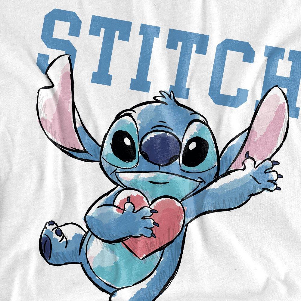 White - Disney - Lilo & Stitch Clutching Hearts Kids T-Shirt White - 2