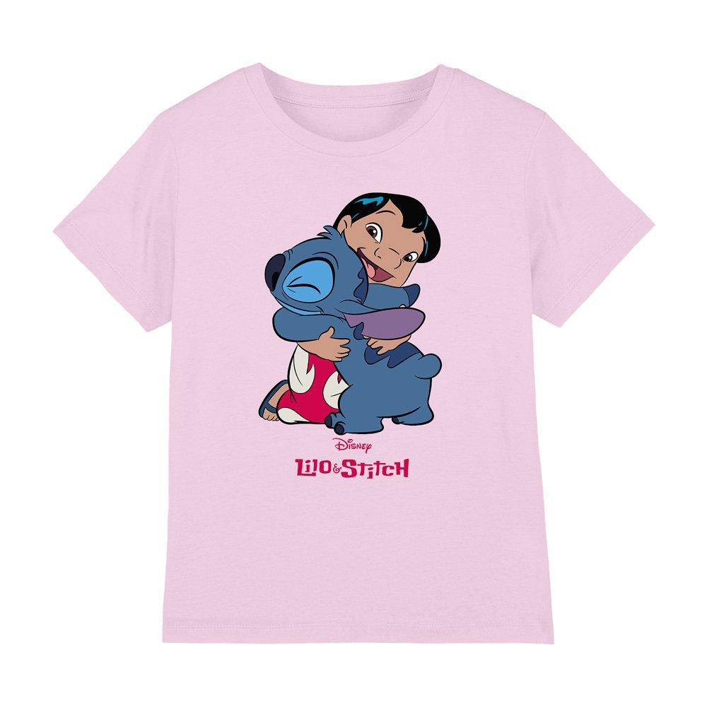 Pink - Disney - Lilo & Stitch 90S Hug Kids T-Shirt Pink - 1