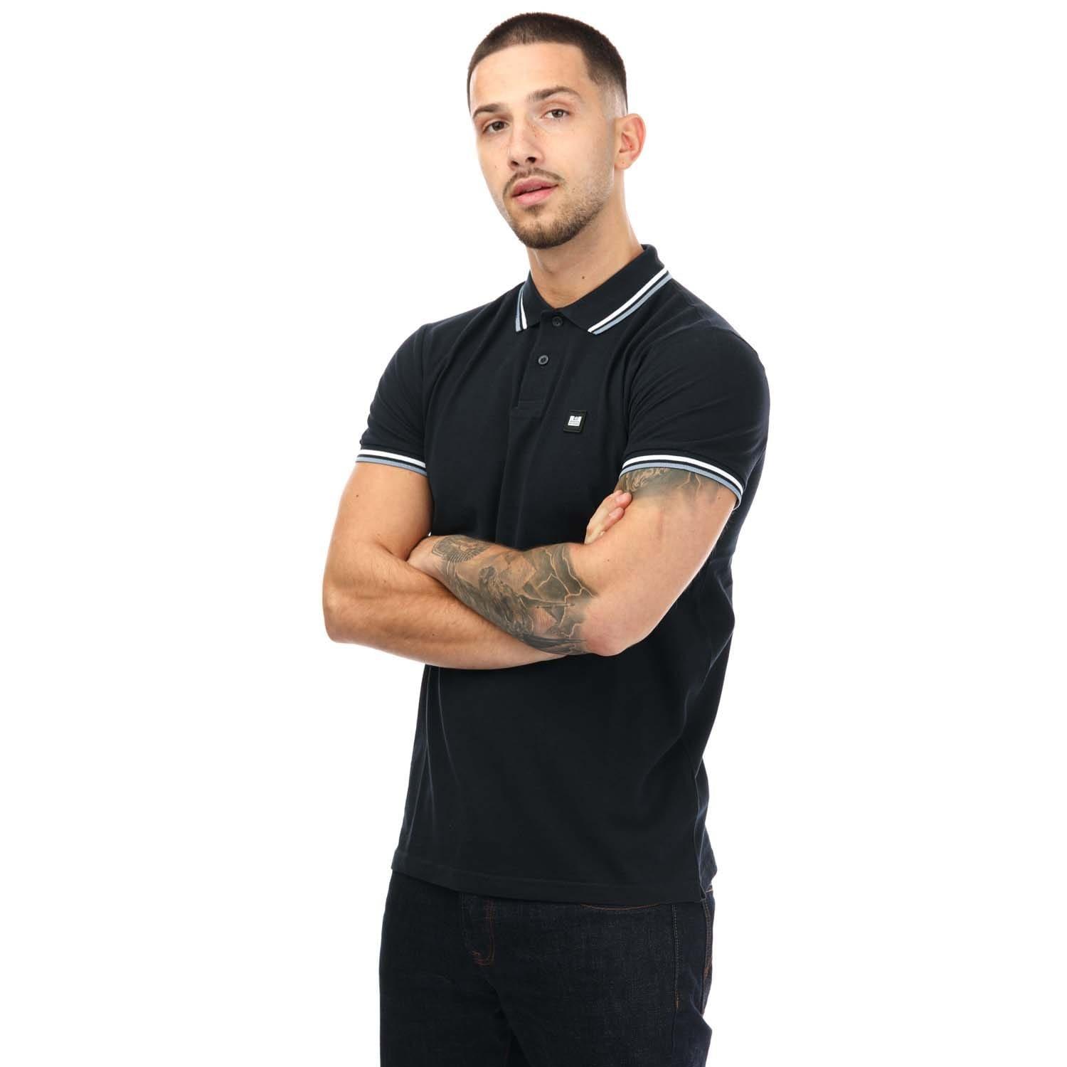Navy - Weekend Offender - Vancouver Tipped Polo Shirt - 4