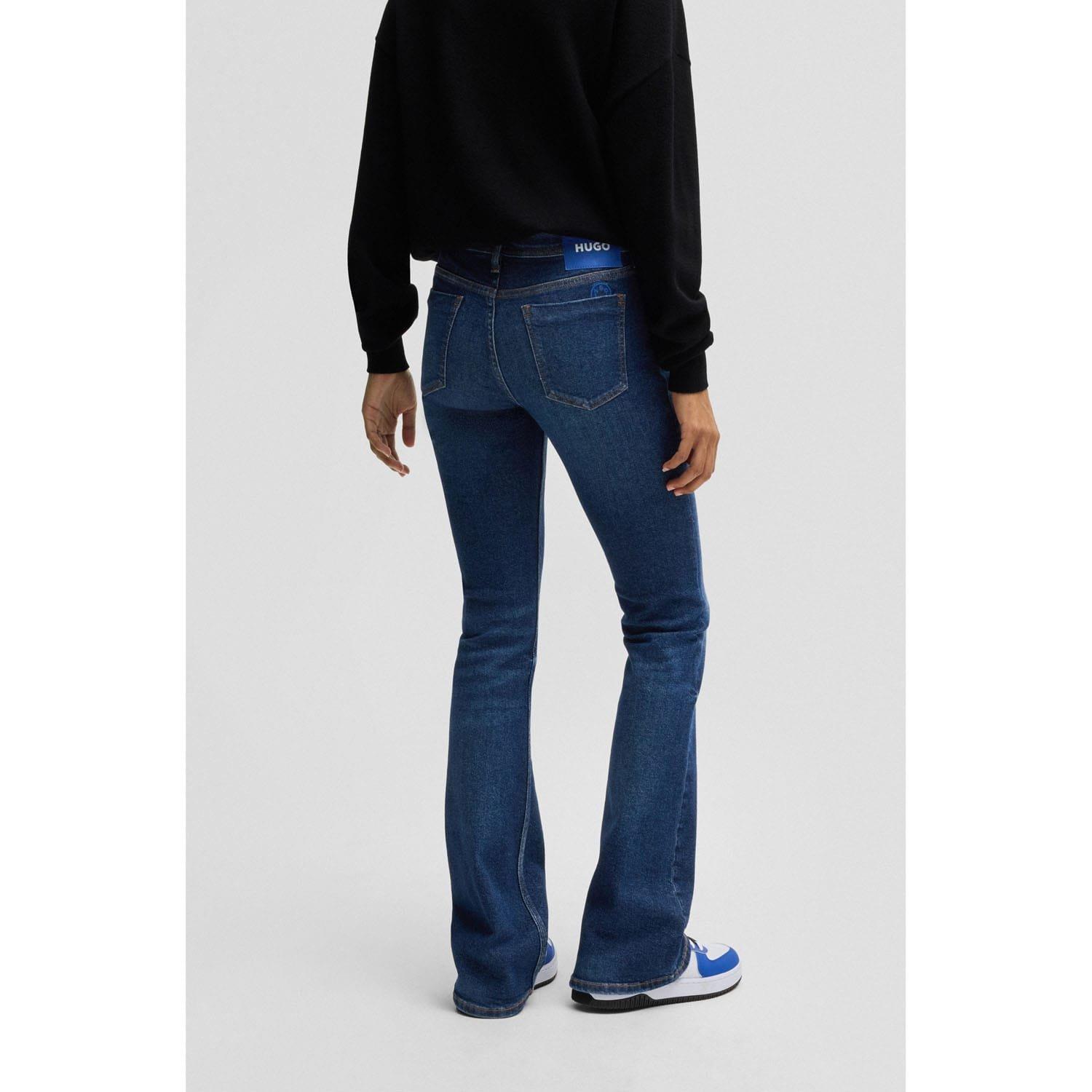 Blue - Hugo - Getti B Flared Low-Rise Jeans - 2