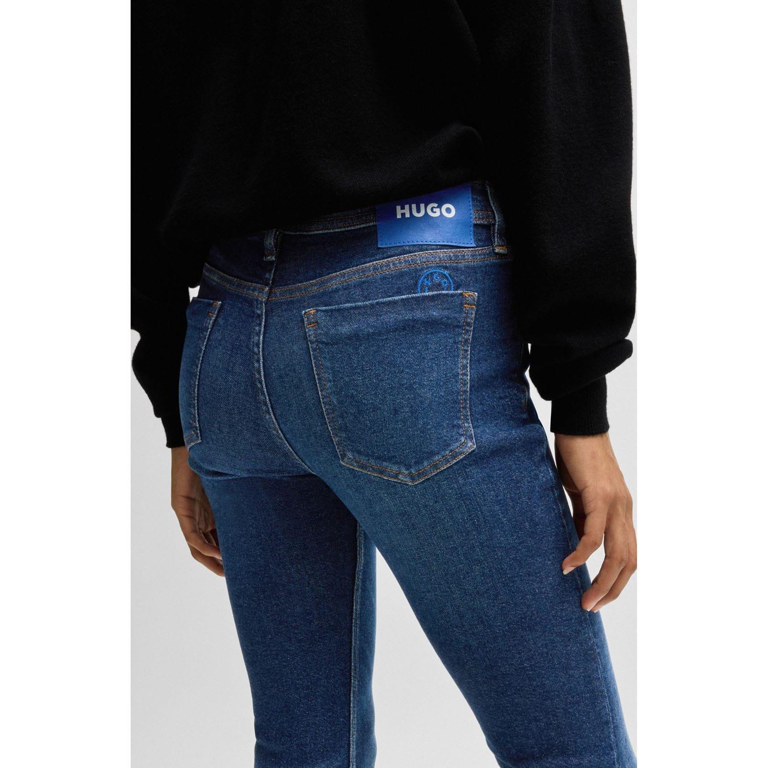 Blue - Hugo - Getti B Flared Low-Rise Jeans - 3