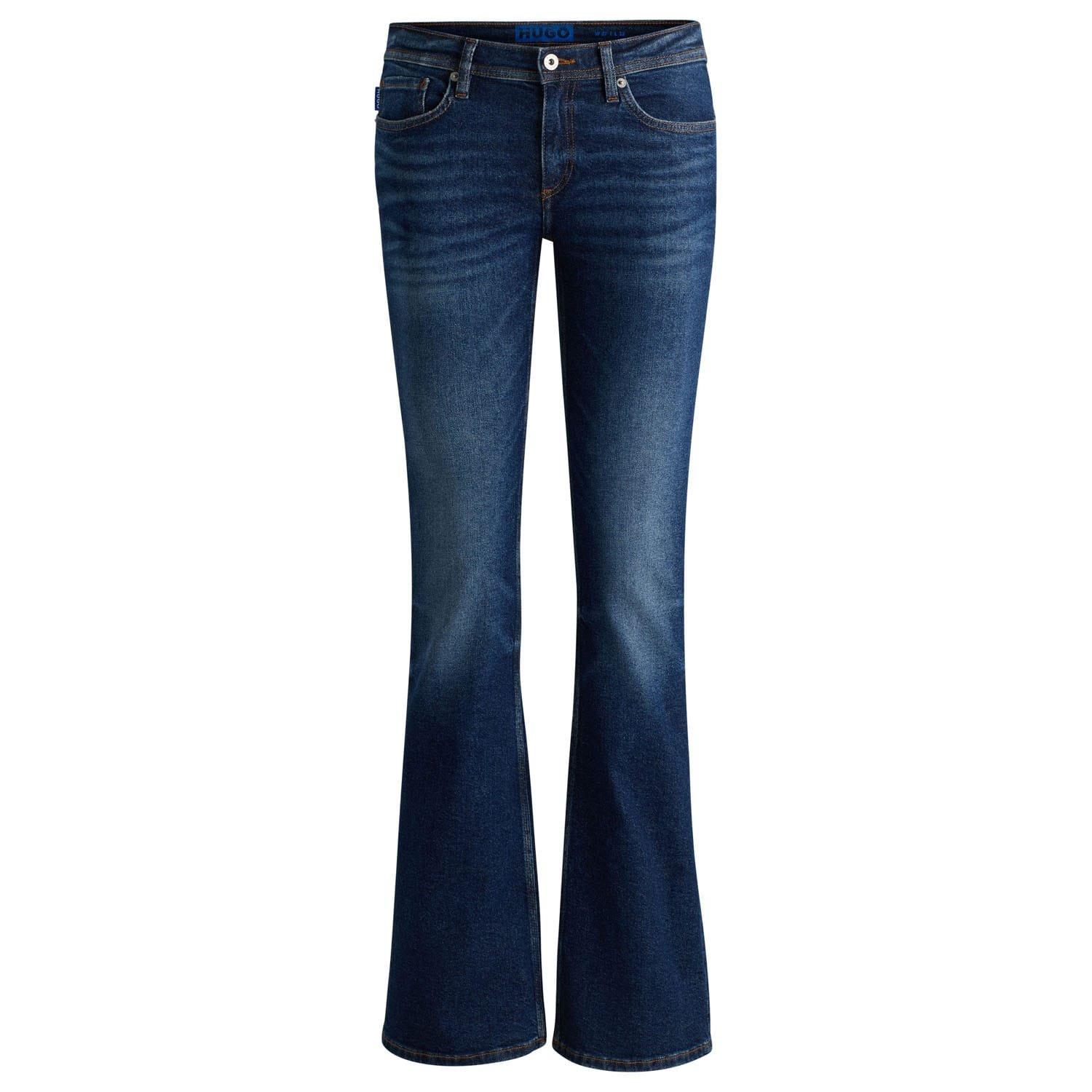 Blue - Hugo - Getti B Flared Low-Rise Jeans - 5