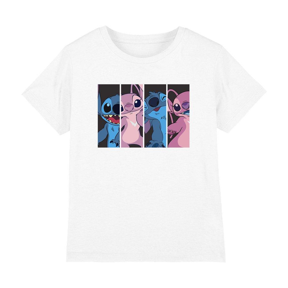 White - Disney - Lilo & Stitch Angel Stitch Boxes Kids T-Shirt Whit - 1