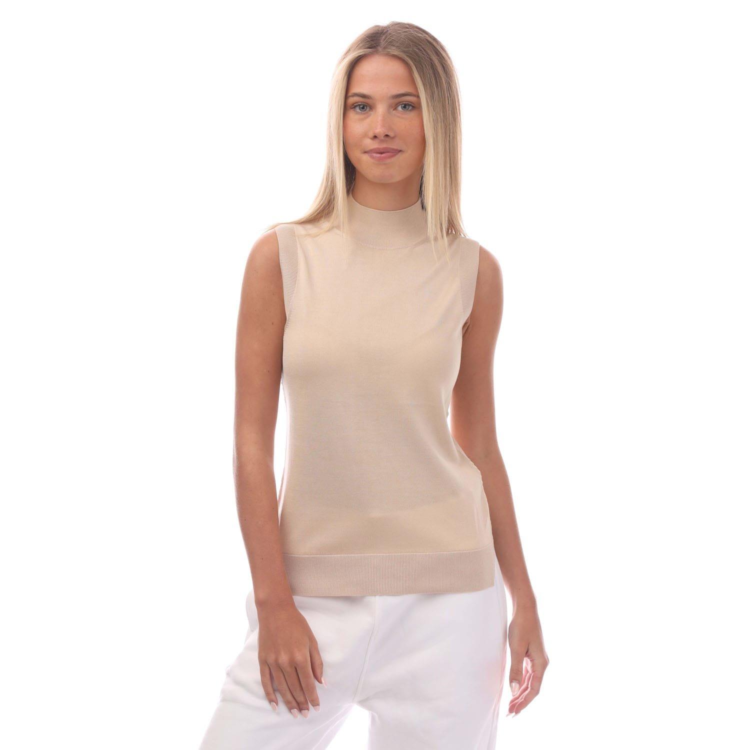 Beige - Boss - Fomila Knitted Silk Top - 1