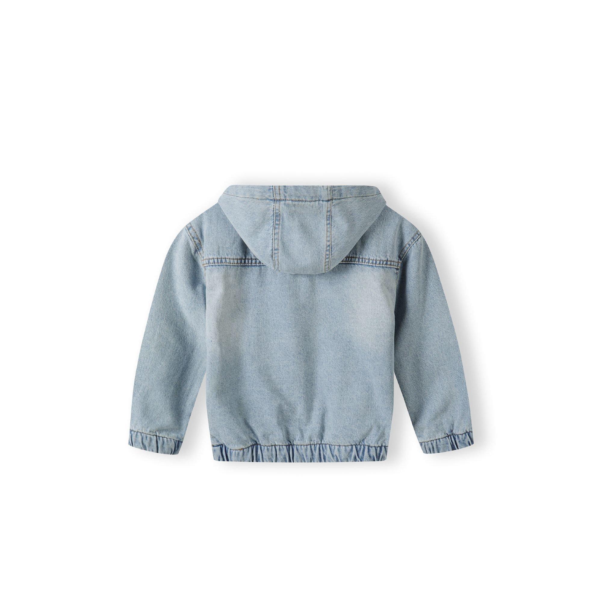LightBlue Denim - Minoti - Boys denim jacket with hood zip fastening light blue - 3