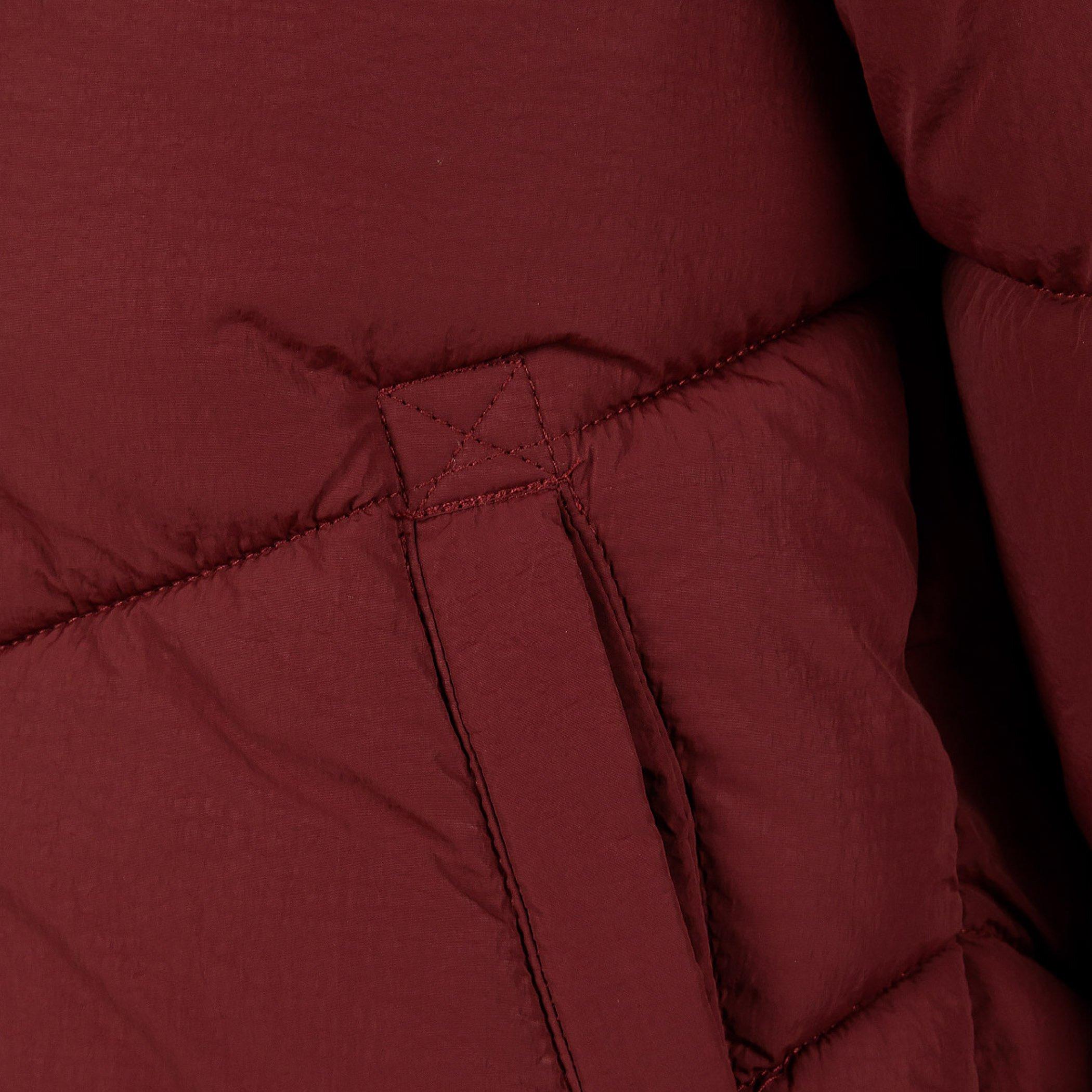 Bordeaux - Minoti - Girls long quilted winter jacket zip press studs burgundy - 7