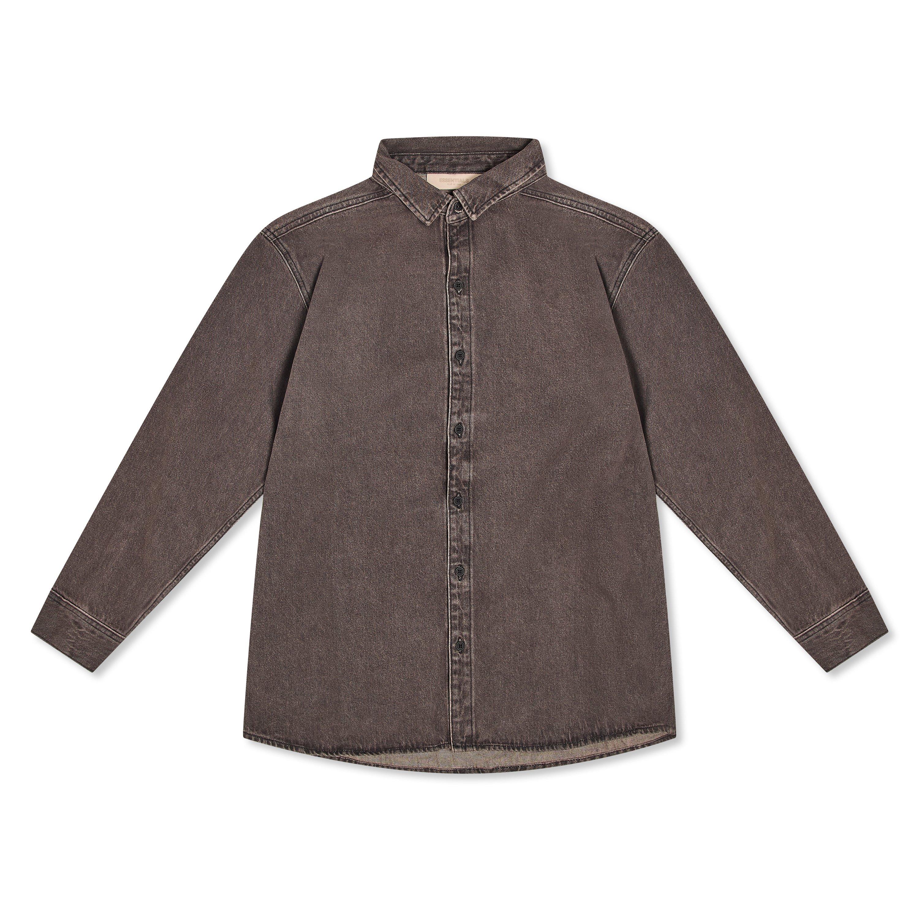 Black Denim - Fear Of God Essentials - Unisex Kids' Long Sleeve Denim Shirt - 1