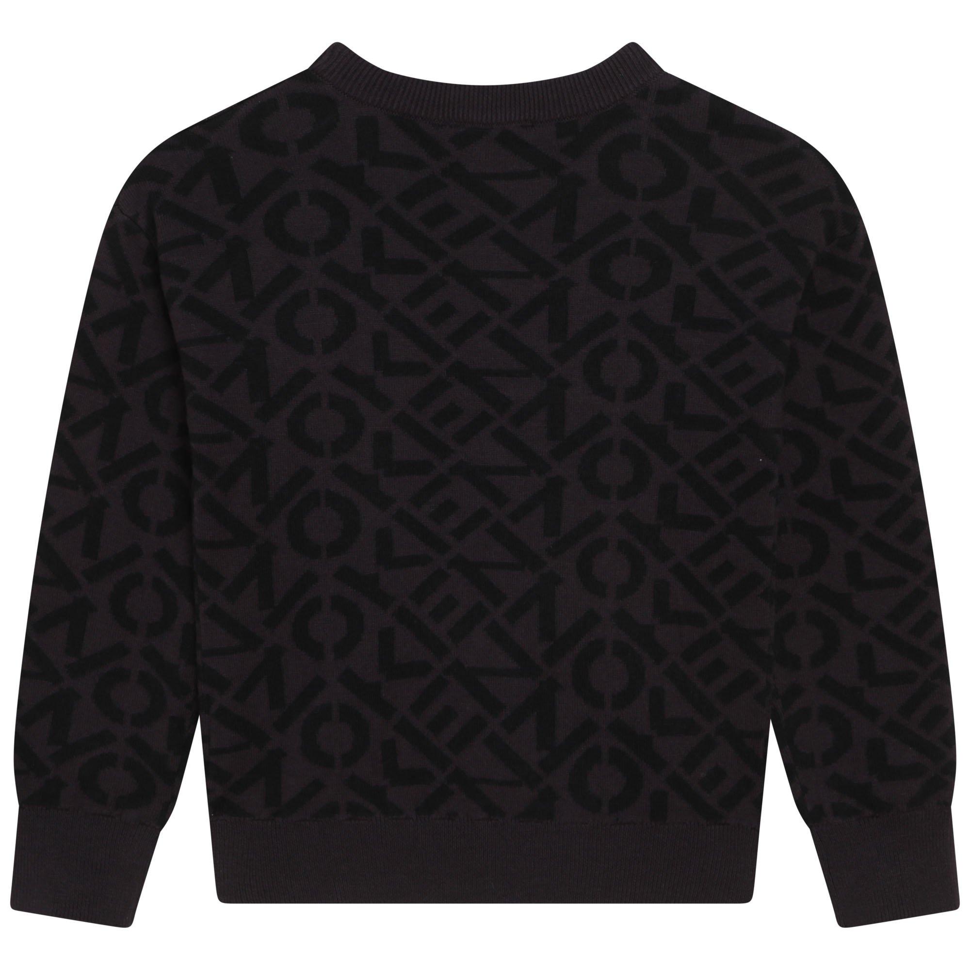 Dark Grey - Kenzo - Kids' Cross Logo Crew Sweatshirt - 2
