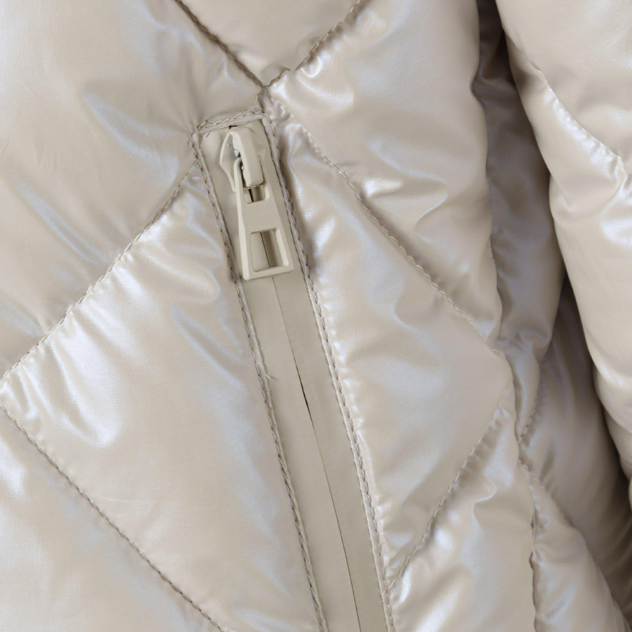 Off White - Minoti - Girls quilted jacket with hood and zip pockets cream - 5