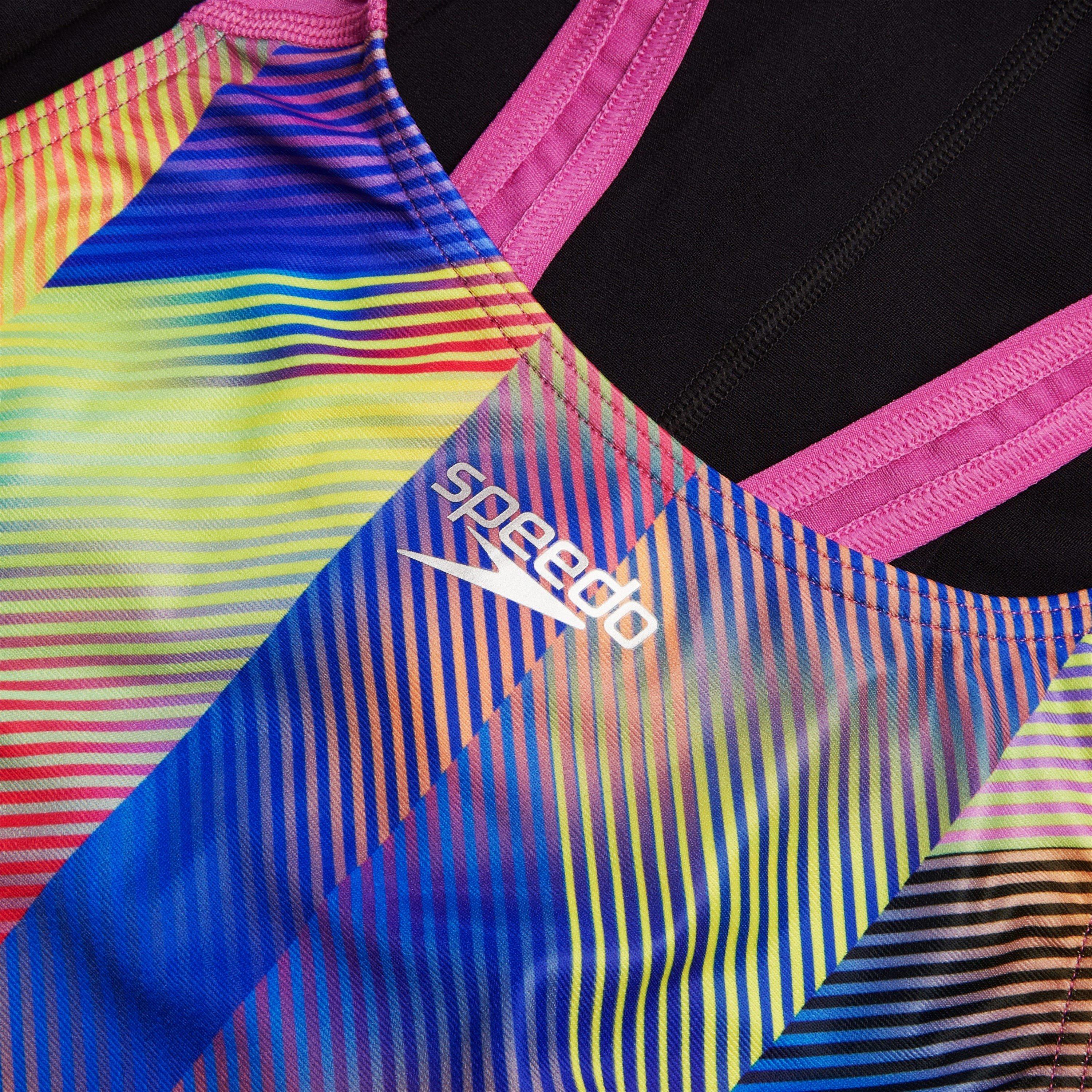 Multi Colour - Speedo - Allover Digital Recordbreaker 1 Piece Swimsuit - 4