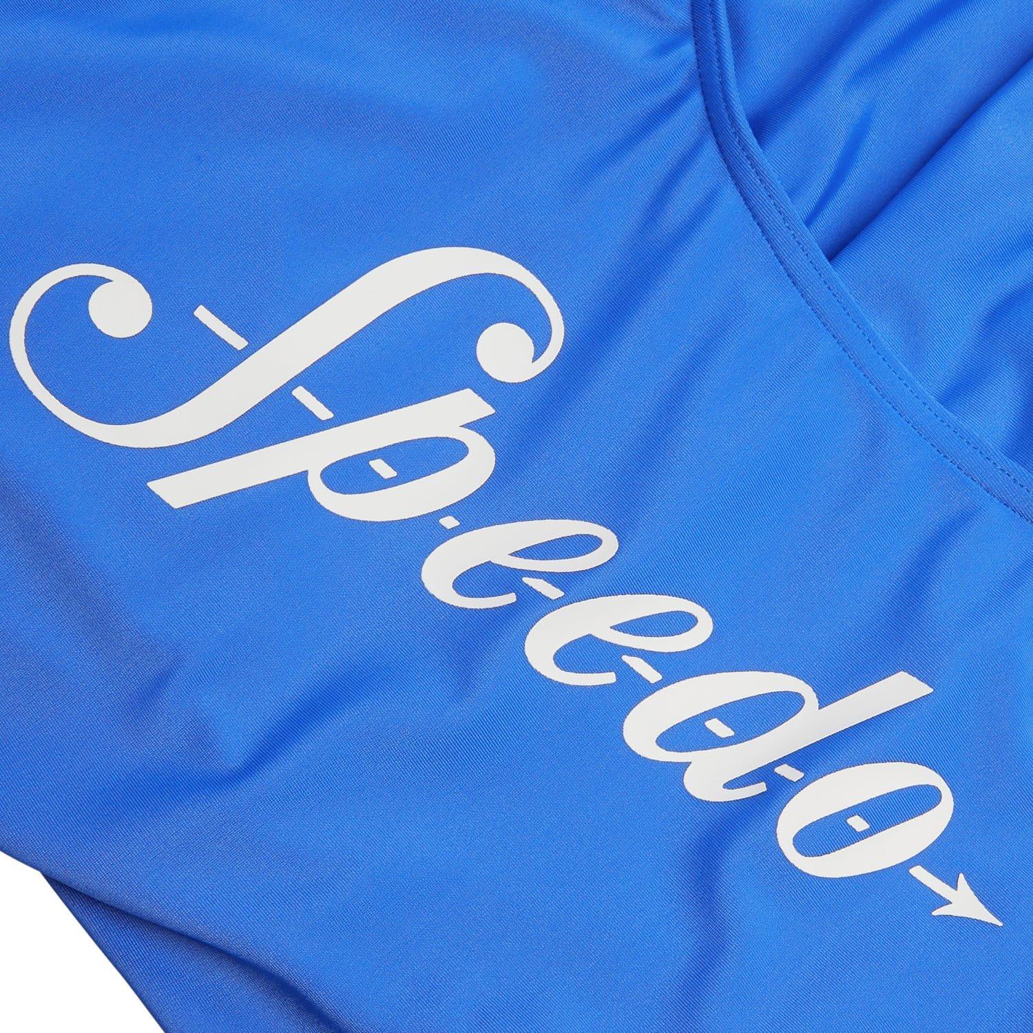 Blue - Speedo - Logo Deep U-Back 1 Piece Swimsuit - 5