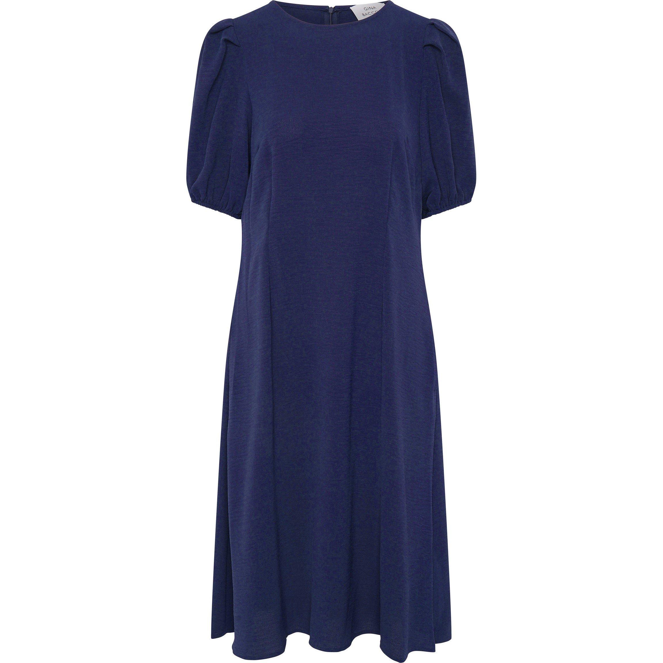 Gina Bacconi Women's Flora Puff Sleeve Midi Dress - Navy - 16