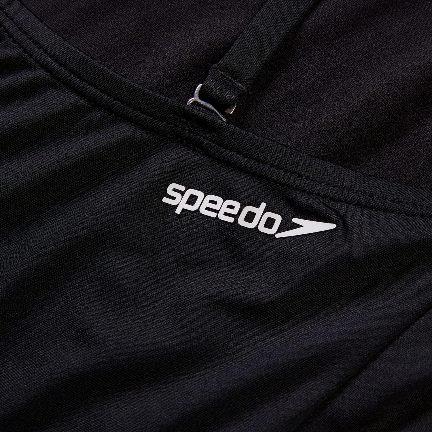 Black - Speedo - Solid 1 Piece Swimsuit - 5