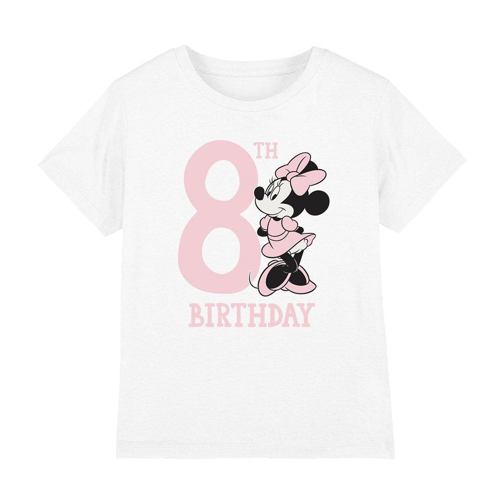 White - Minnie Mouse - Minnie Mouse 8Th Birthday Shirt T-Shirt White - 1