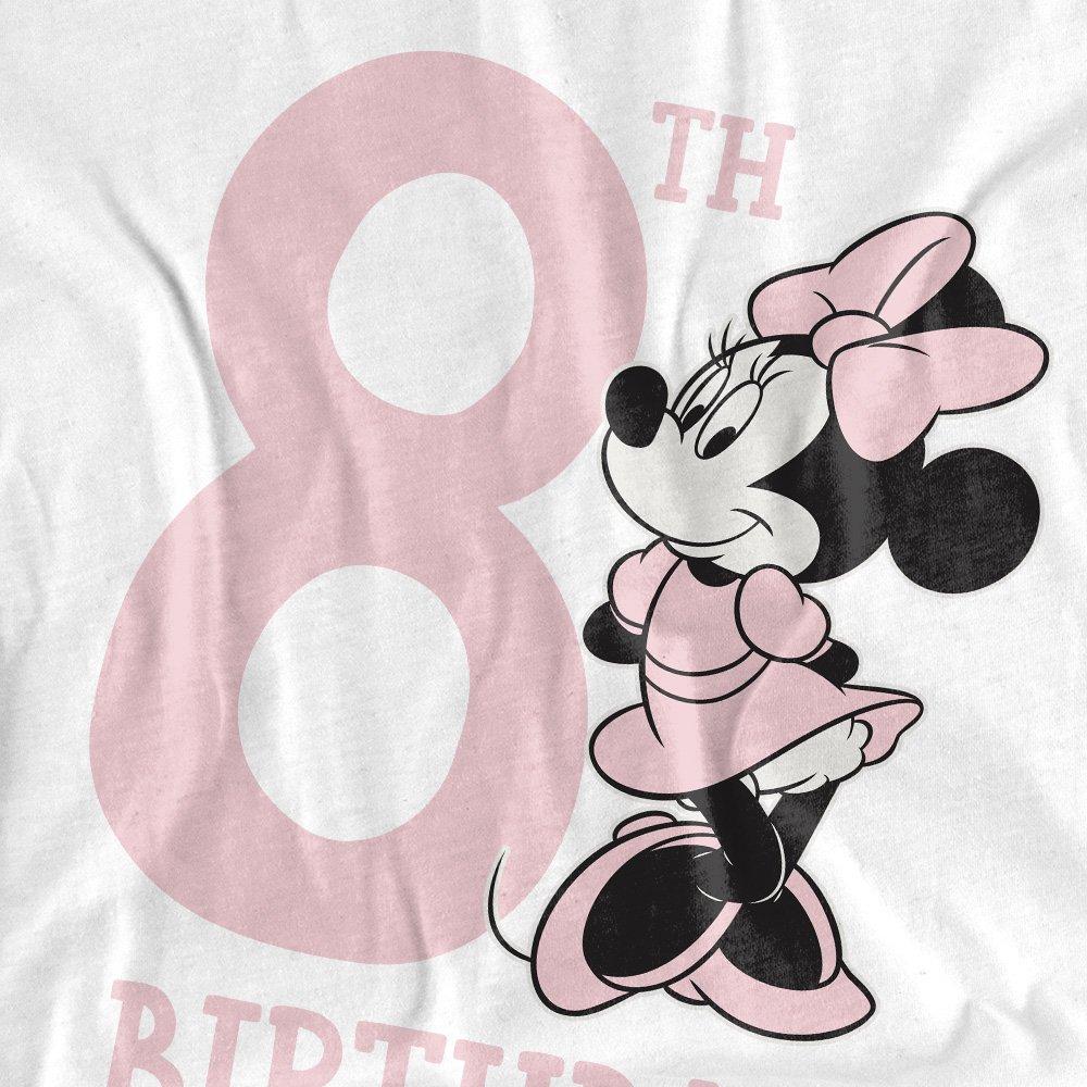 White - Minnie Mouse - Minnie Mouse 8Th Birthday Shirt T-Shirt White - 2