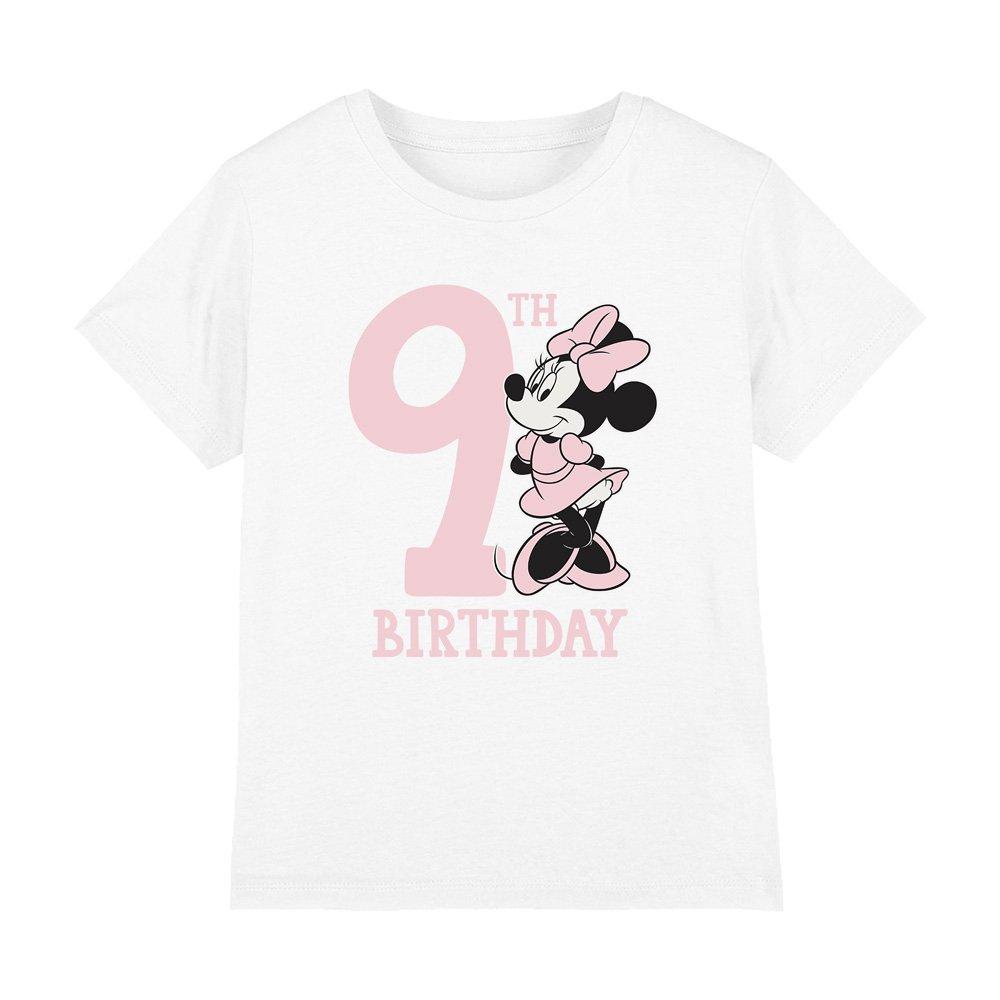 White - Minnie Mouse - Minnie Mouse 9Th Birthday Shirt T-Shirt White - 1