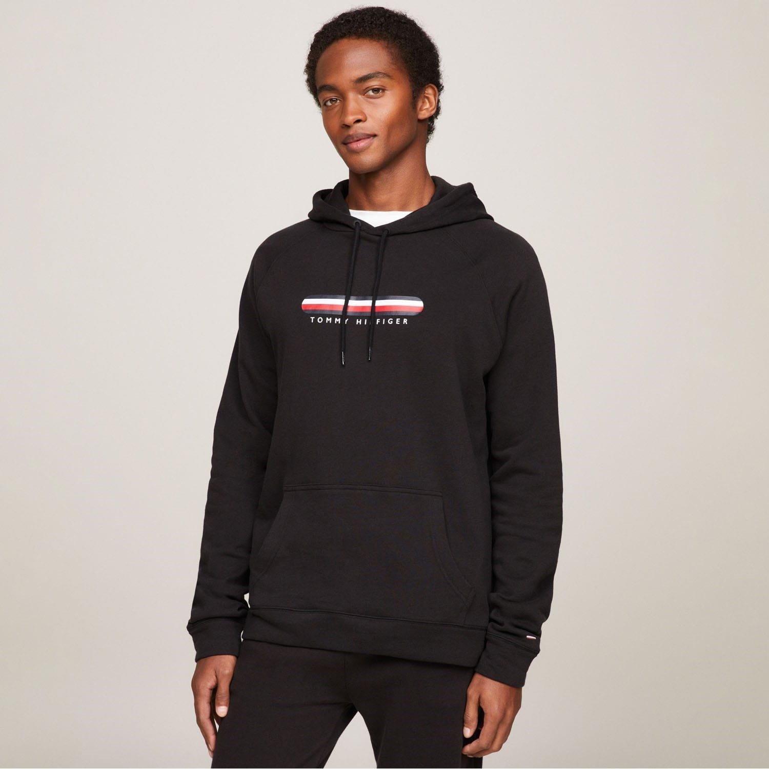 Black - Tommy Hilfiger - Logo Lounge Hoodie - 1