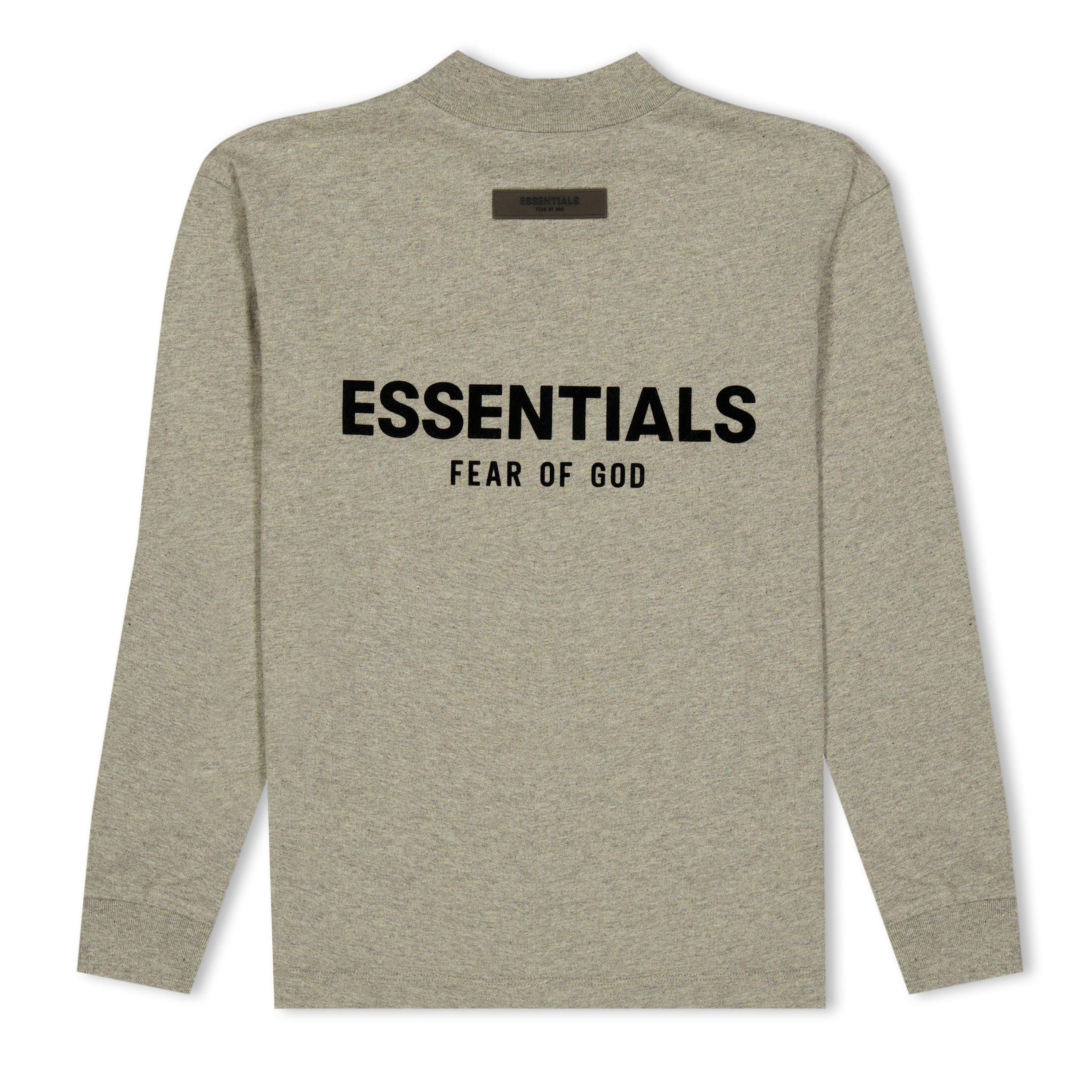 Dark Oatmeal - Fear Of God Essentials - Unisex Kids' Core Long Sleeve Oversized T-Shirt - 2
