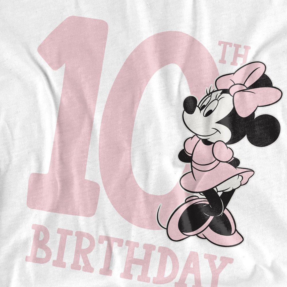 White - Minnie Mouse - Minnie Mouse 10Th Birthday Shirt T-Shirt White - 2