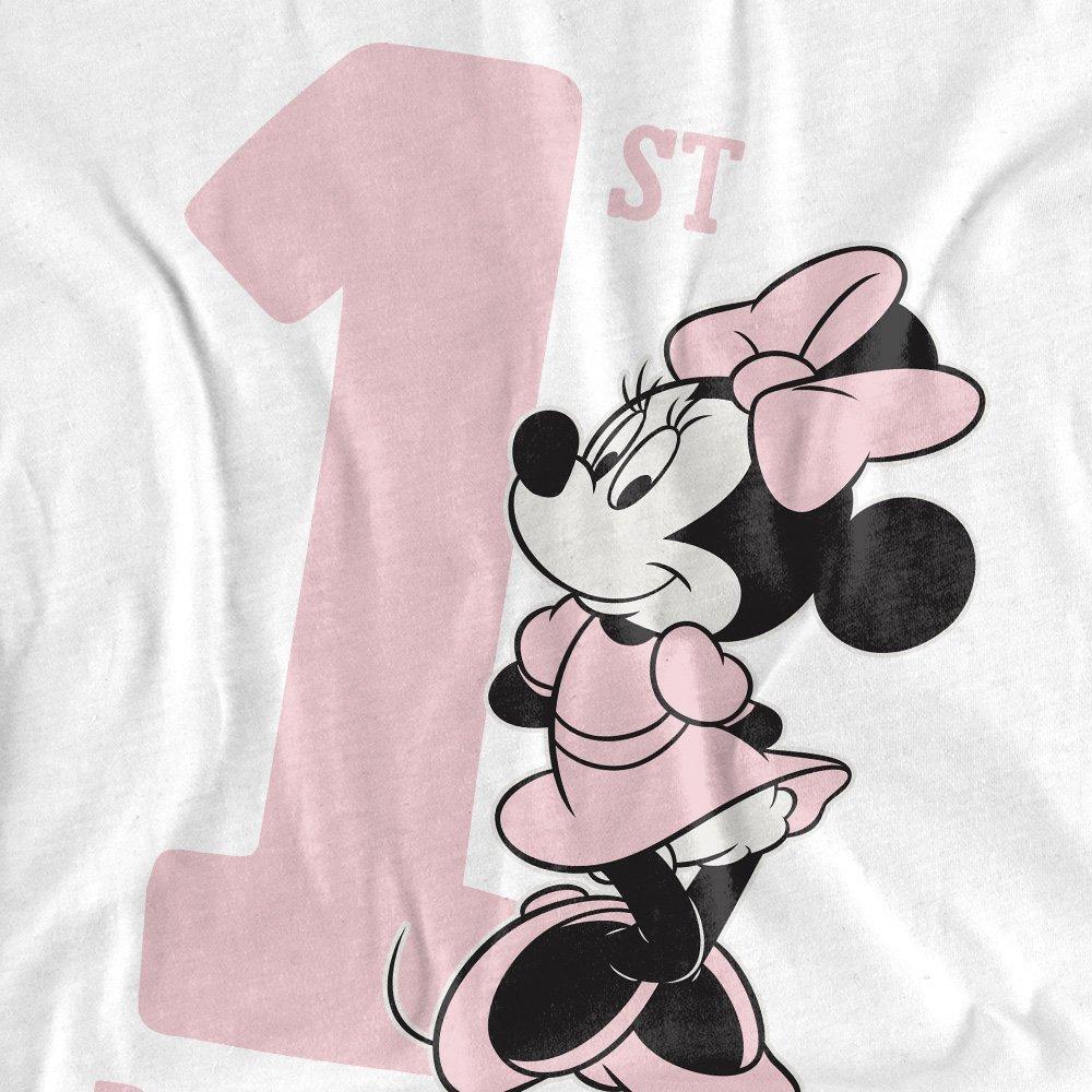 White - Minnie Mouse - Minnie Mouse 1St Birthday Shirt T-Shirt White - 2