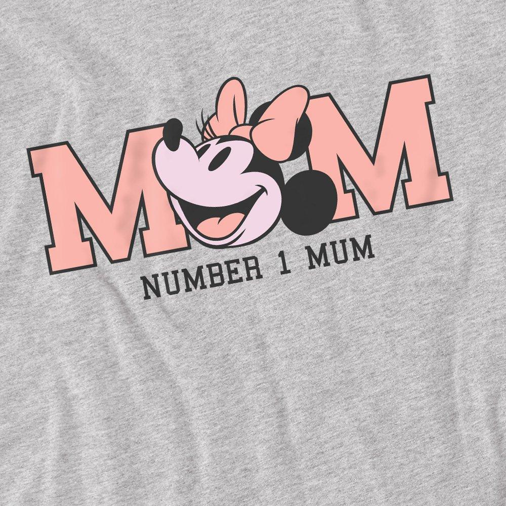Light Grey - Minnie Mouse - Minnie Mouse MotherS Day Number 1 Mum T-Shirt Lig - 2