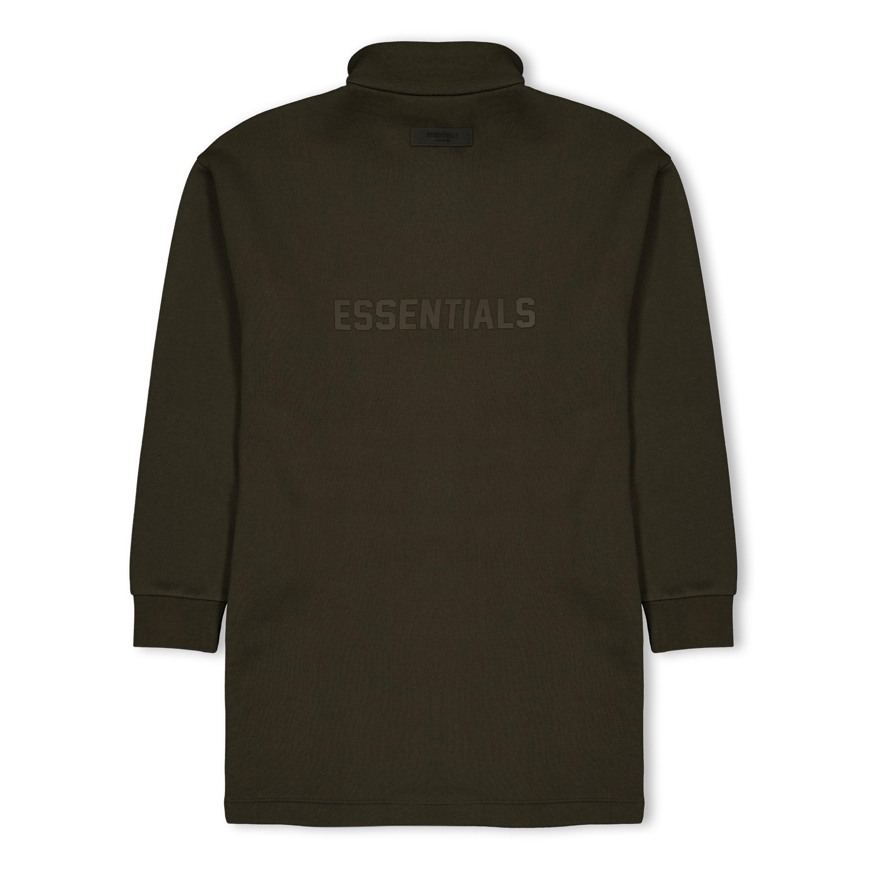 Off-Black - Fear Of God Essentials - Unisex Kids' Halfzip Mockneck T-Shirt Dress - 2