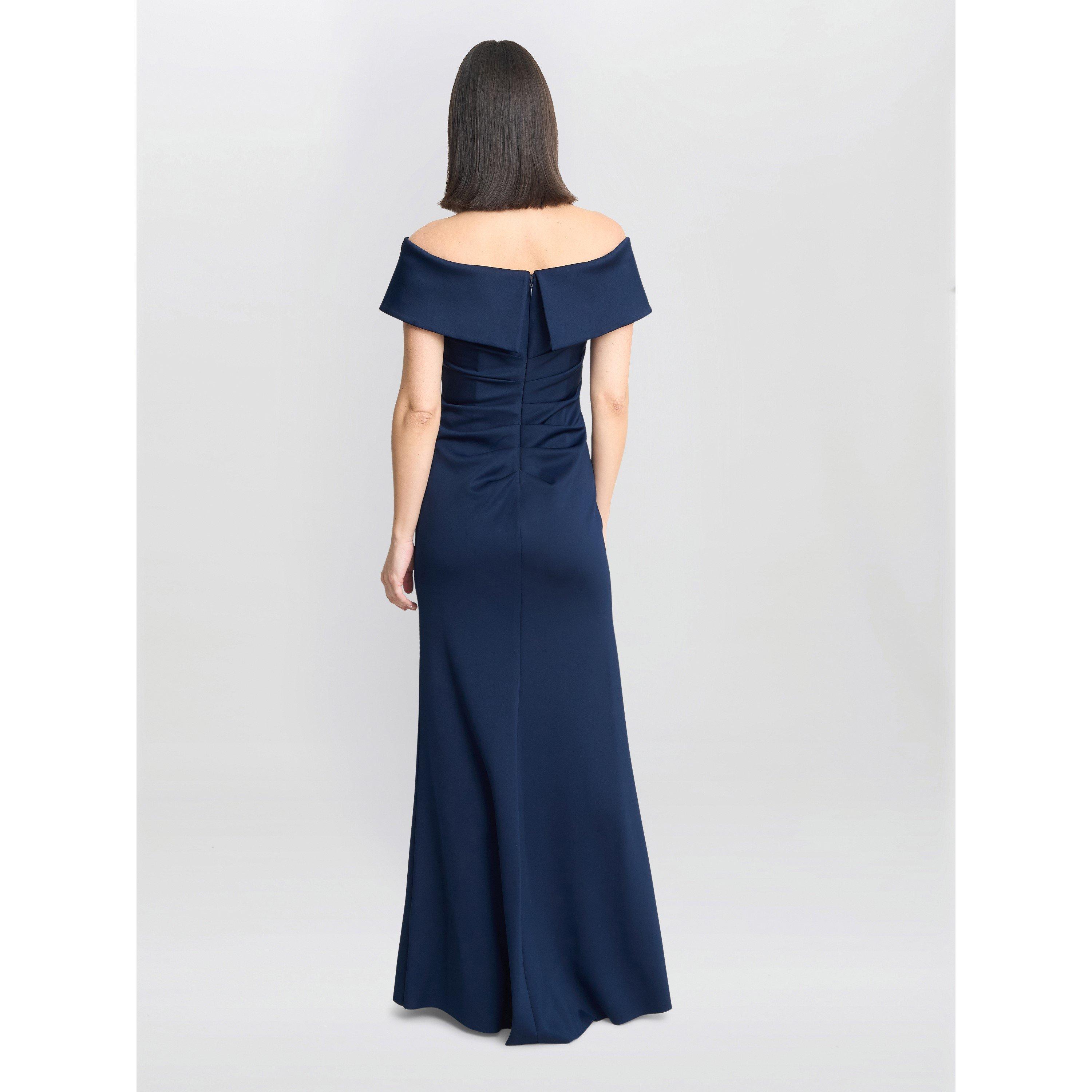 Navy - Gina Bacconi - Carla Off The Shoulder Maxi Dress - 2