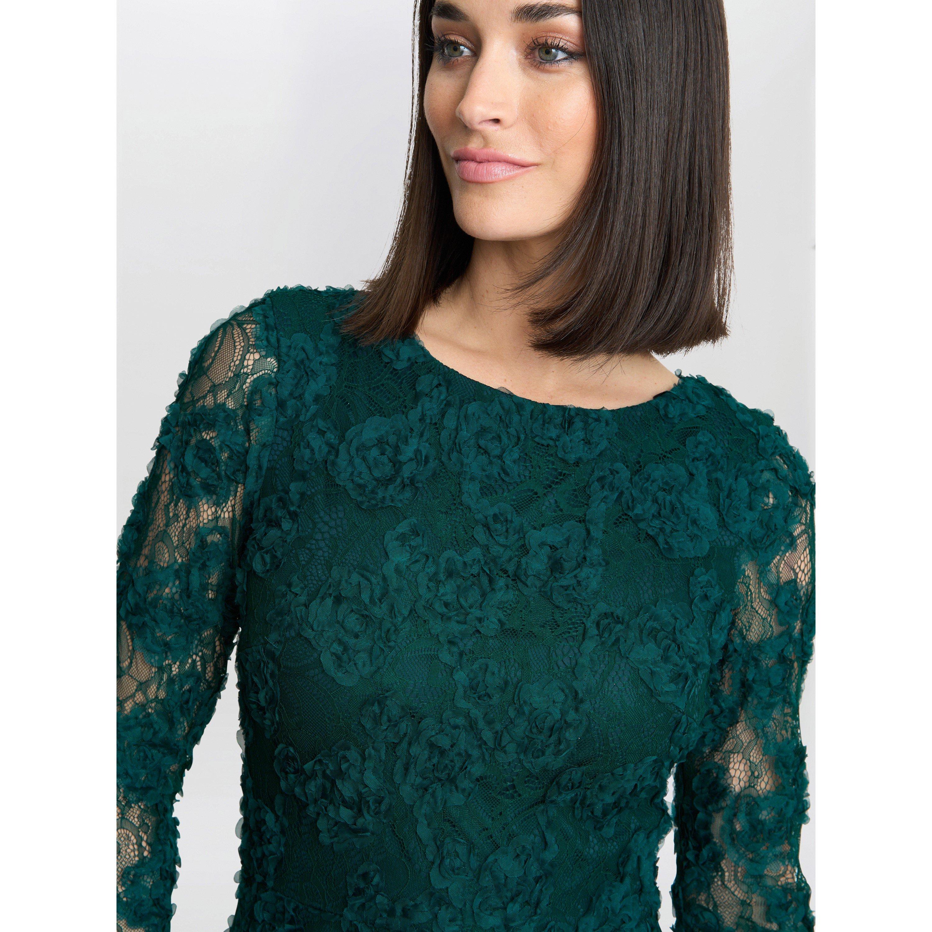 Bright Green - Gina Bacconi - Scarlett Corded Floral Lace Dress - 4