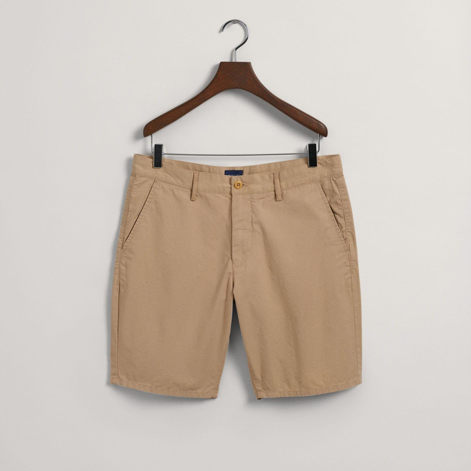 Khaki - Gant - Relaxed Fit Shorts